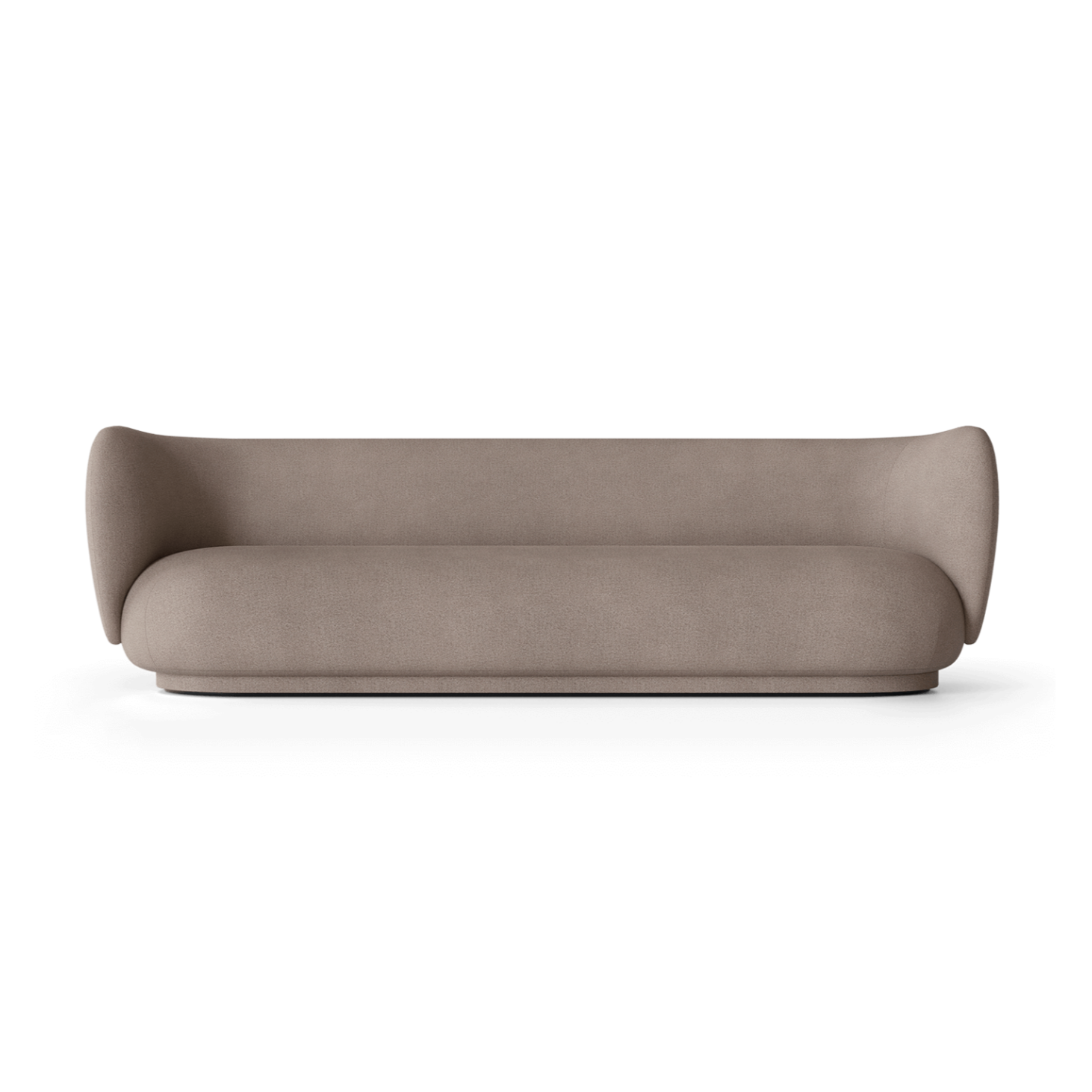 Rico brushed 4-seater sofa warm gray