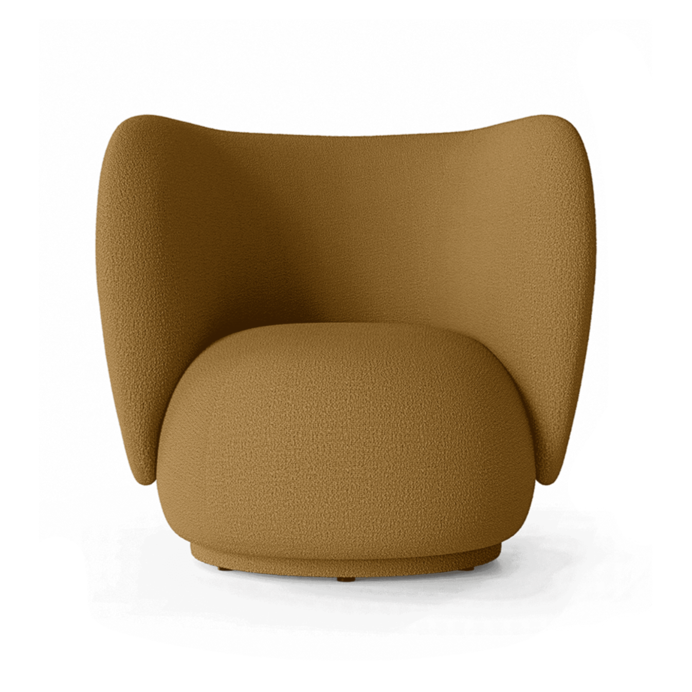 Rico Lounge Wool Boucle Caramel rotary armchair