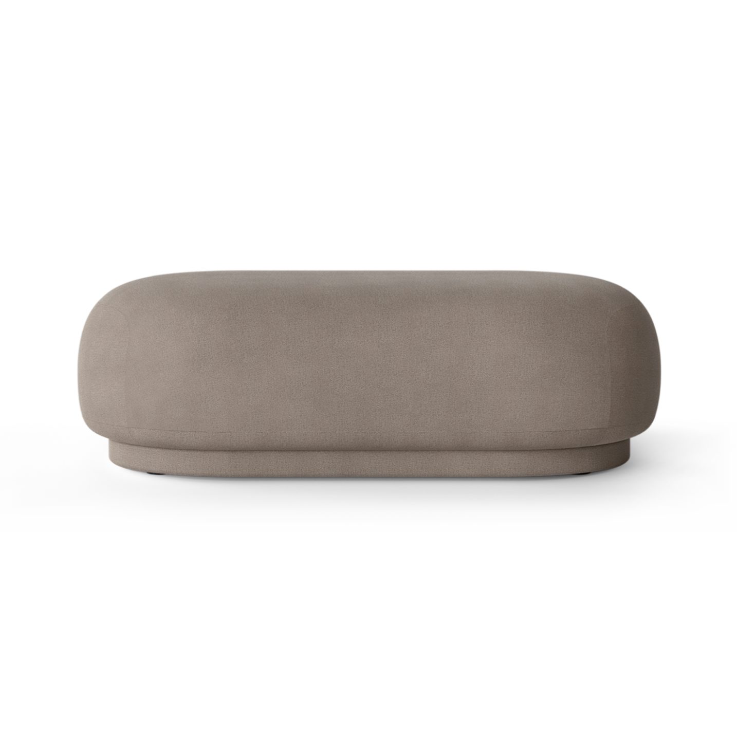 Ottoman rico brushed warm gray