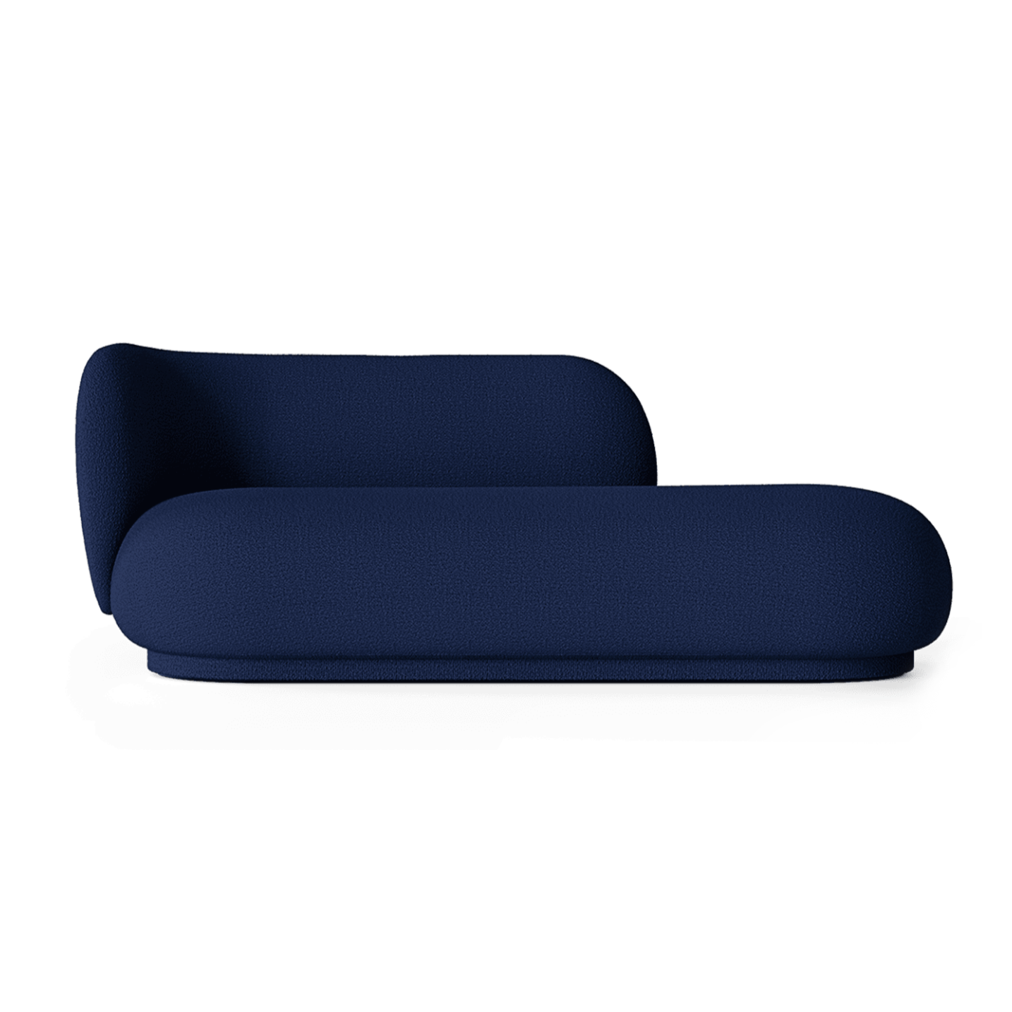 Rico Divan Wool Bouclee's left -hand sofa navy blue