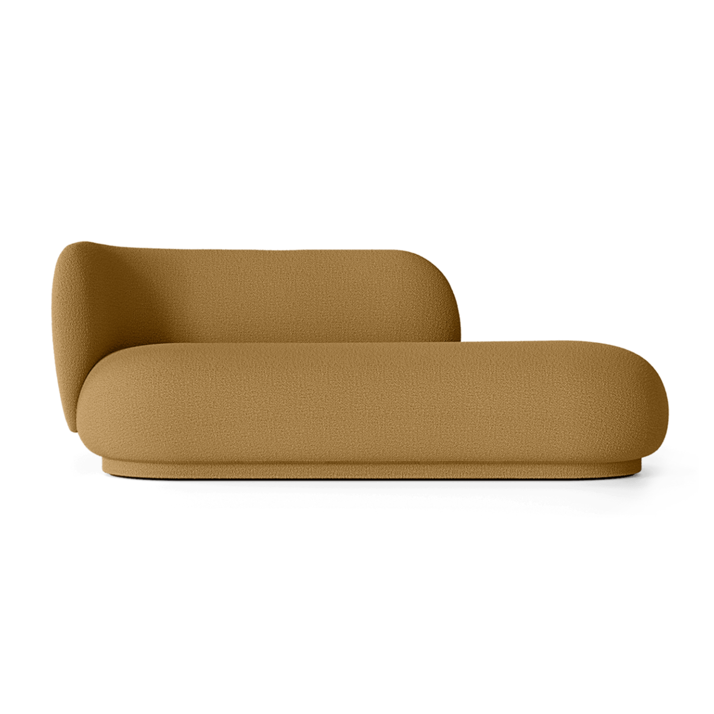 Left sofa rico divan wool boucle caramel