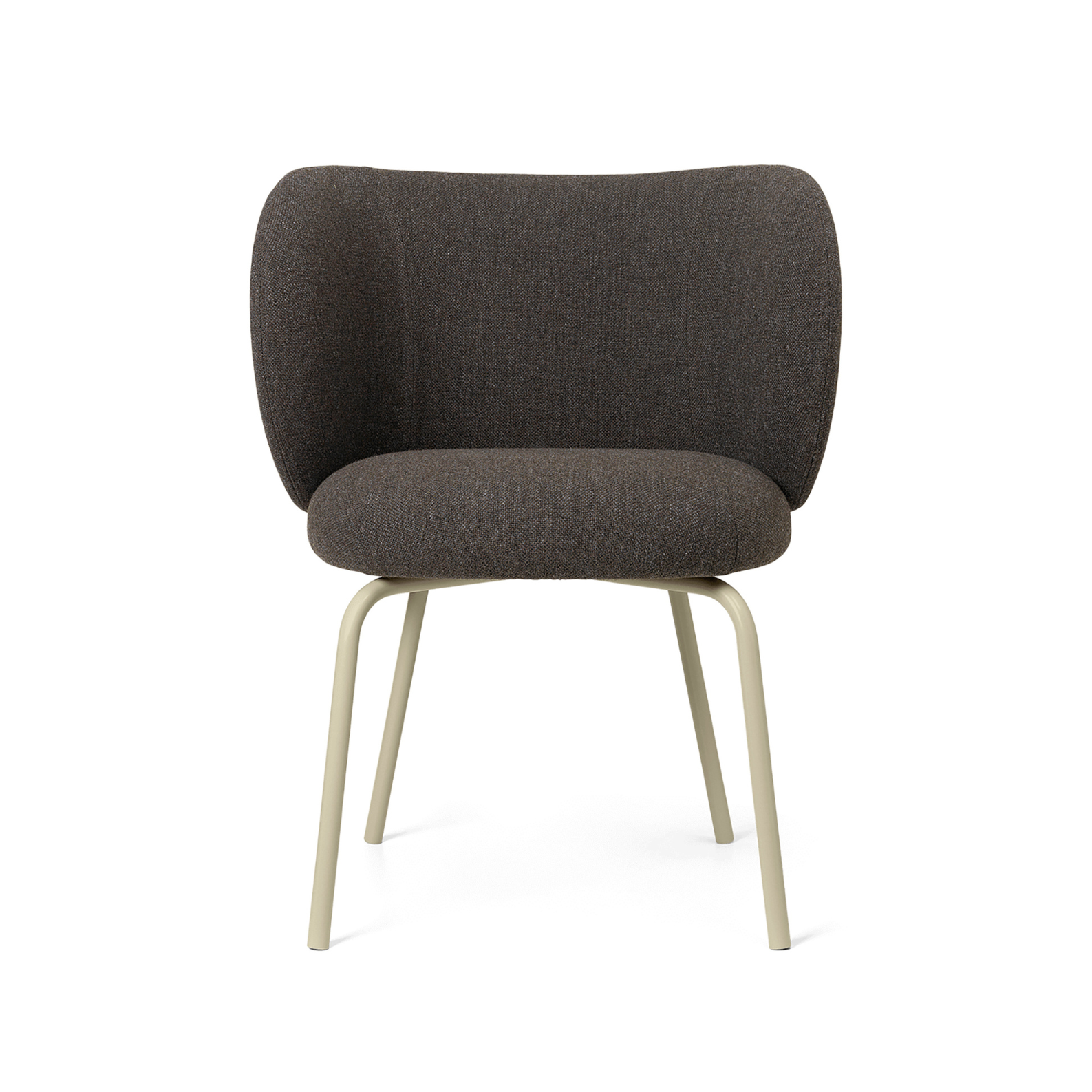 Chair with armrests Rico Hallingdal dark brown with a beige base