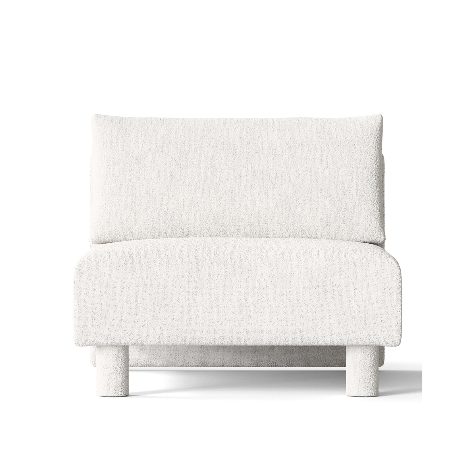 Dase modular sofa - Bouclé's middle element broken white