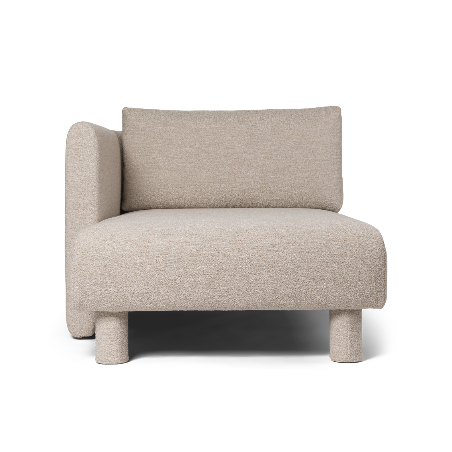 Dase modular sofa - left -handed soft bouclé beige