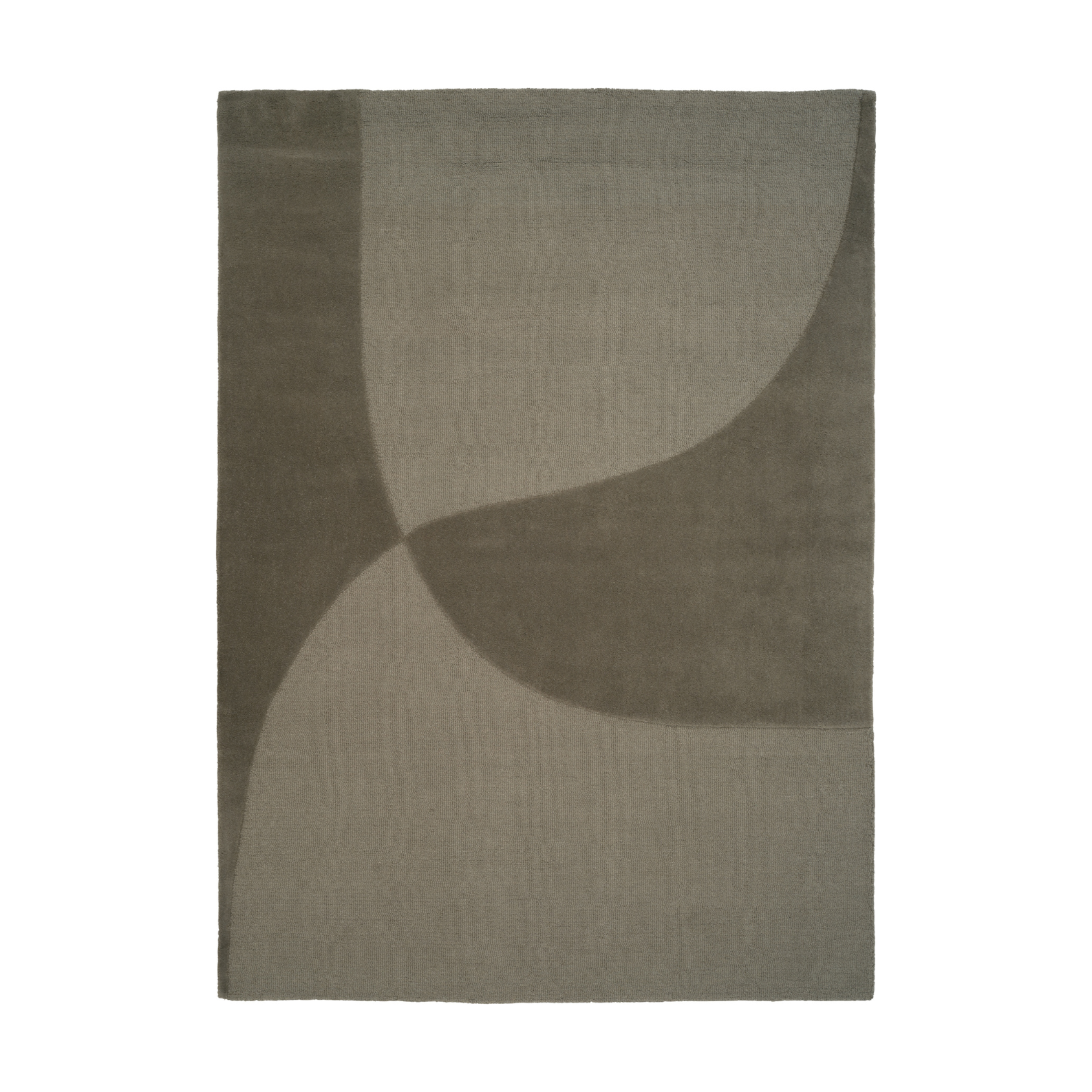 Split plains rug green