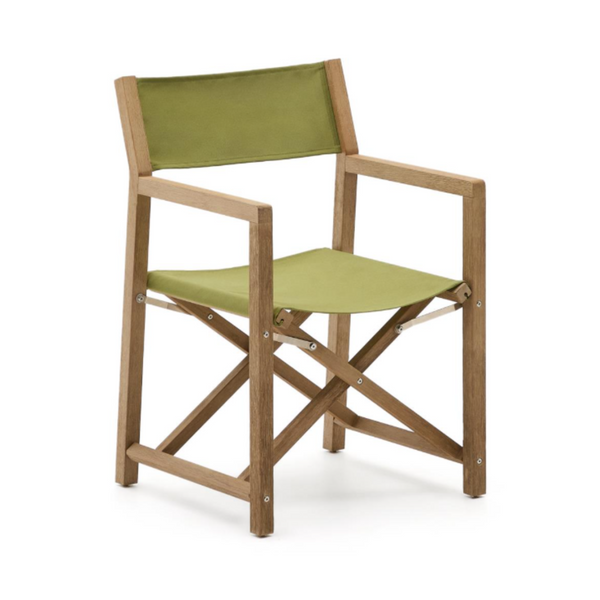 Vilara Zielony external chair with an acacia base