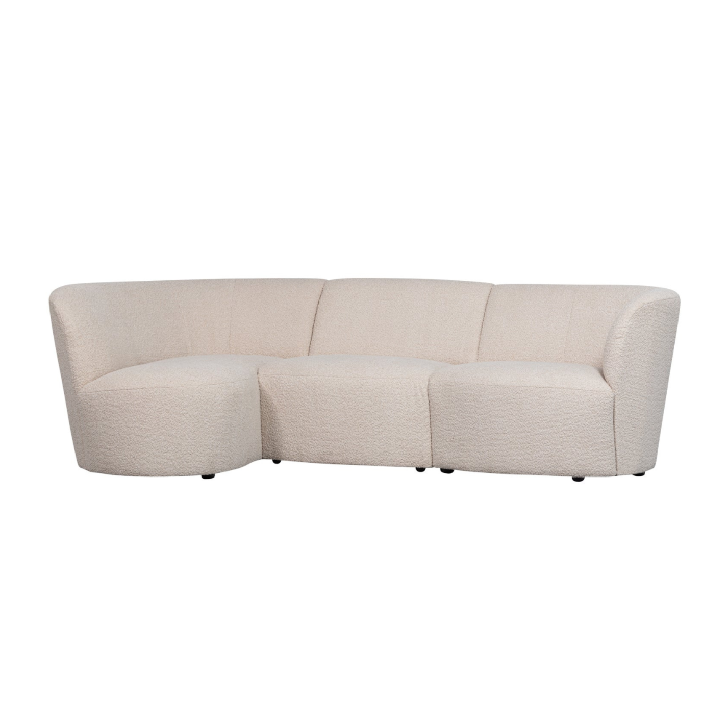 Left -hand corner Coco cream boucle [amelia]