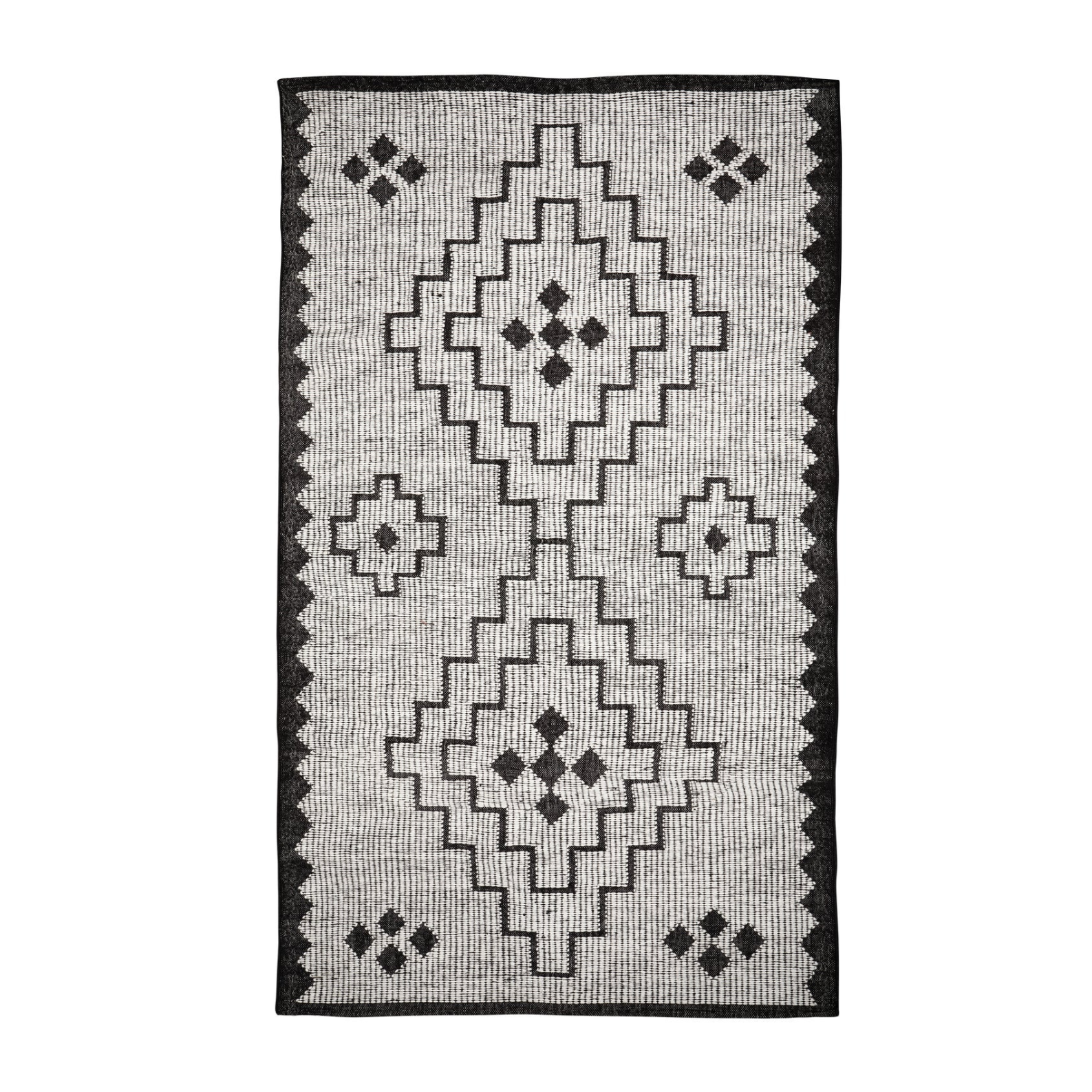 Omari rug wool/jute natural/black 160x230cm