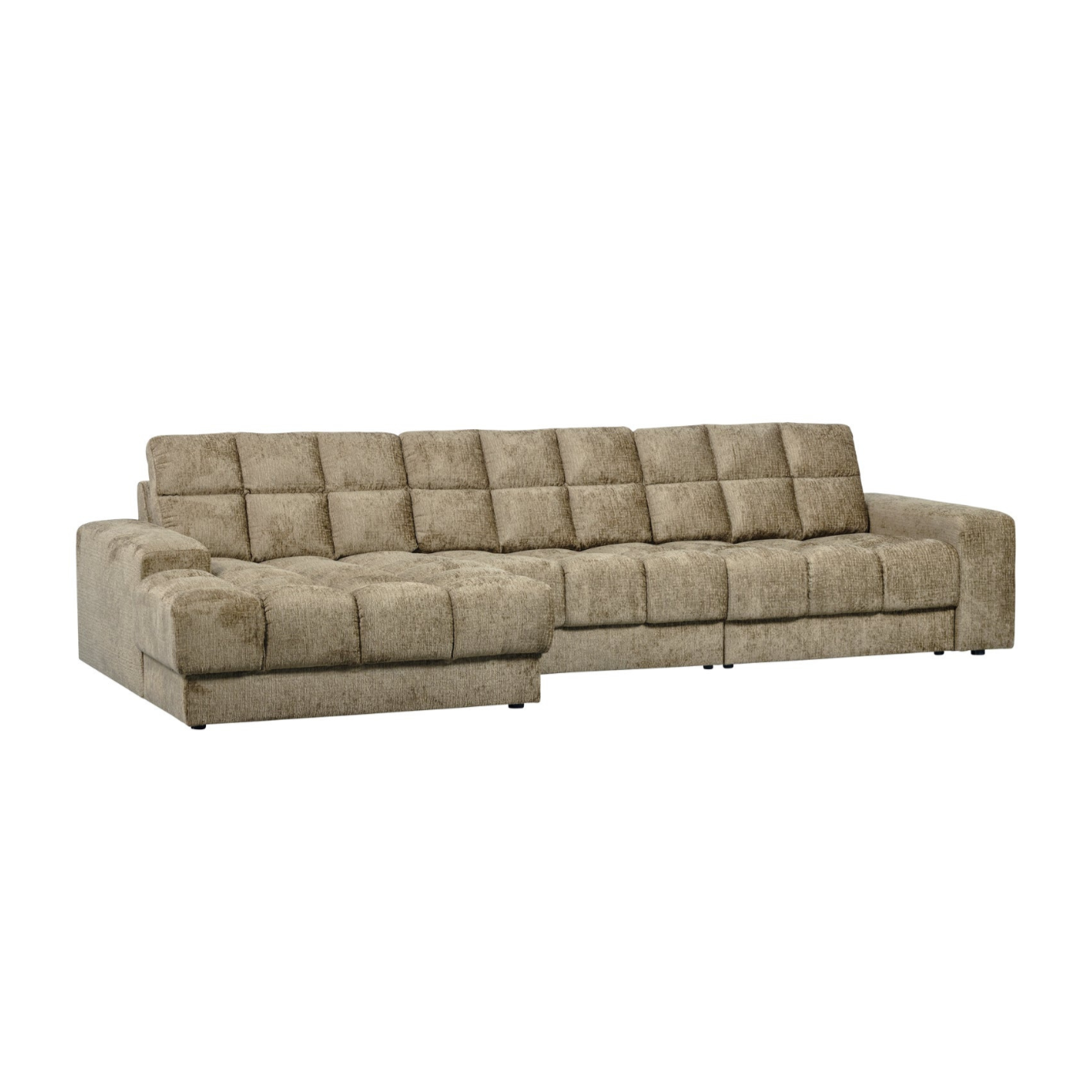 Second Date Chaise Longue Left Structure Velvet Wheatfield