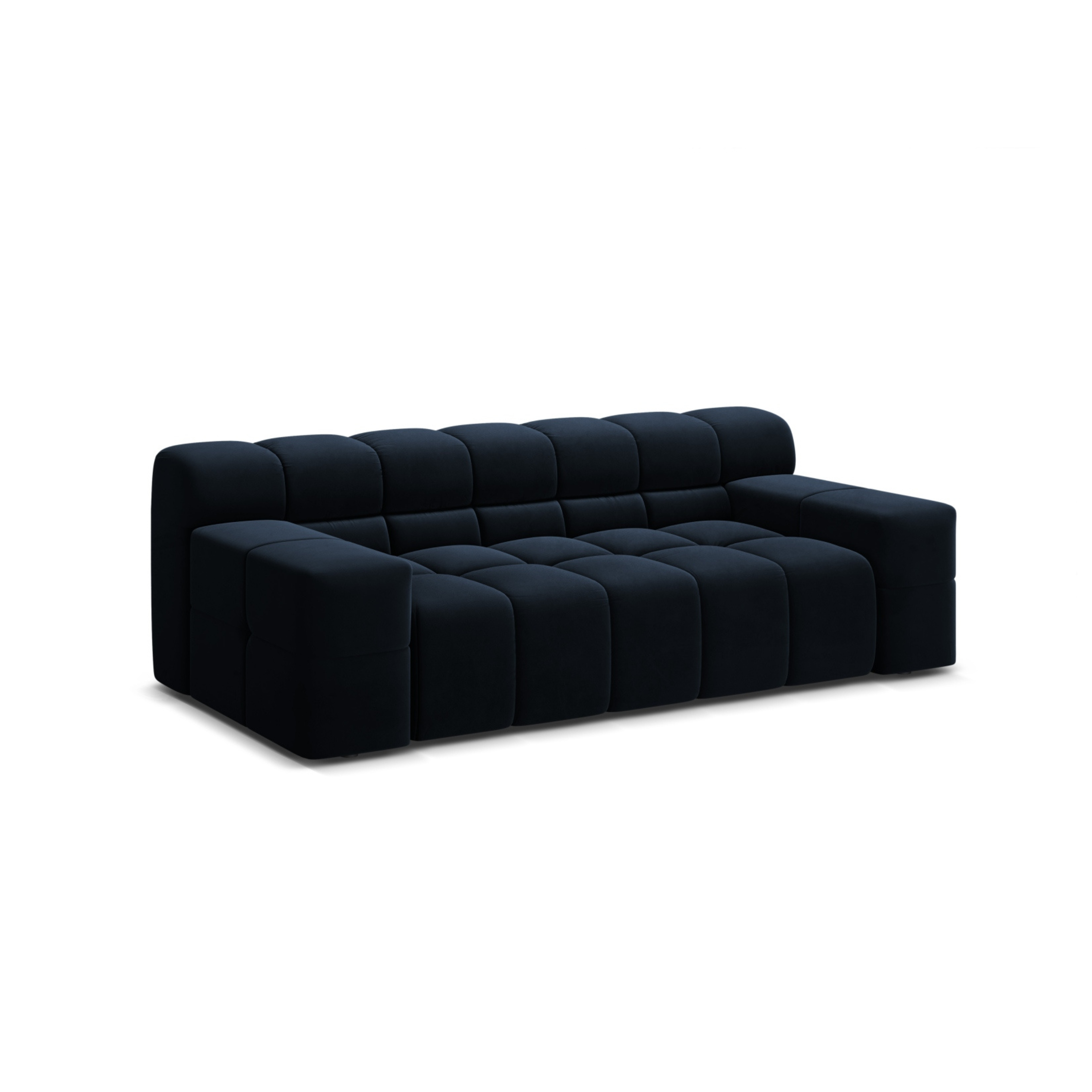 Sofa aus Samt 2-sitzig AGAVE marineblau