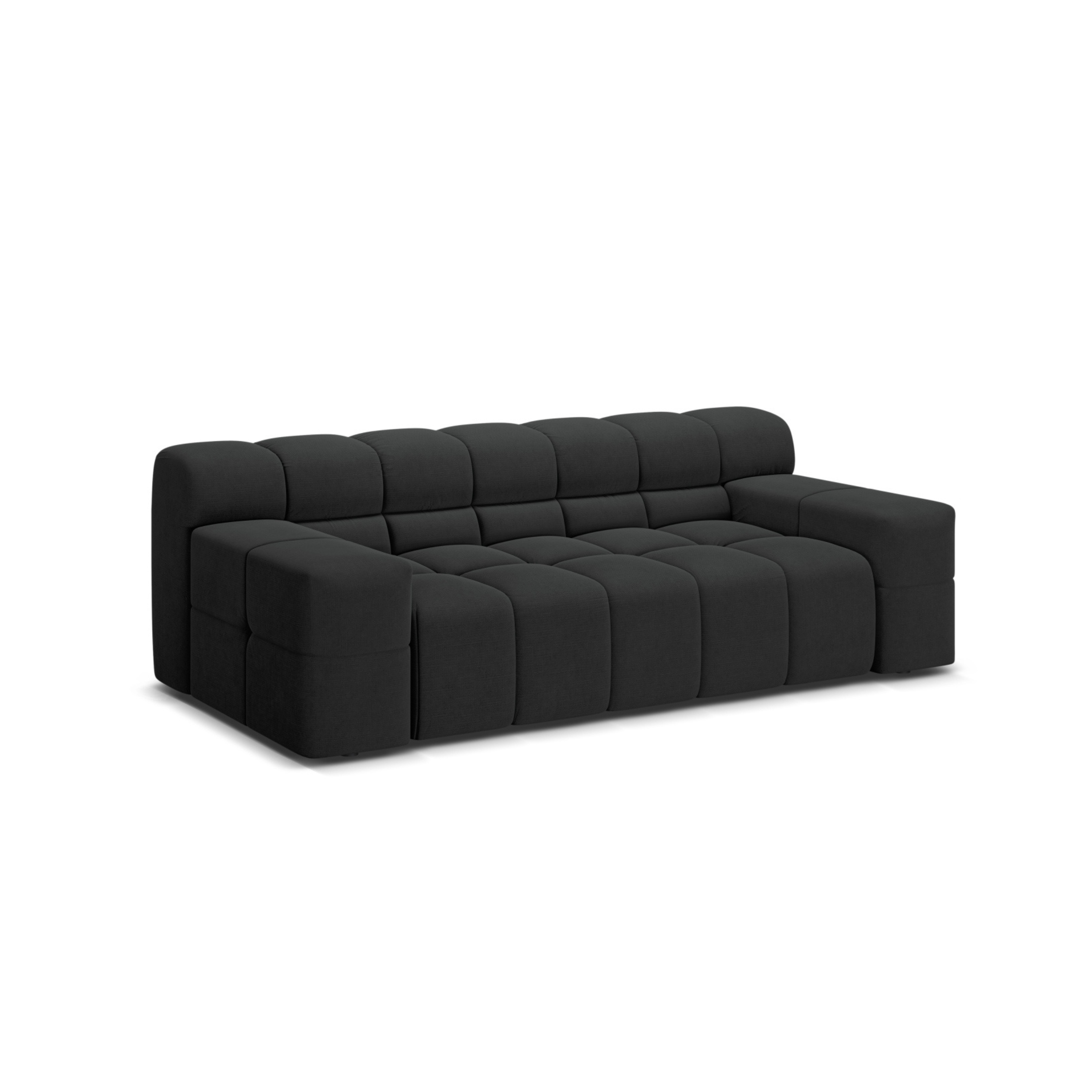 Sofa 2-sitzig AGAVE anthrazitfarbener Chenille