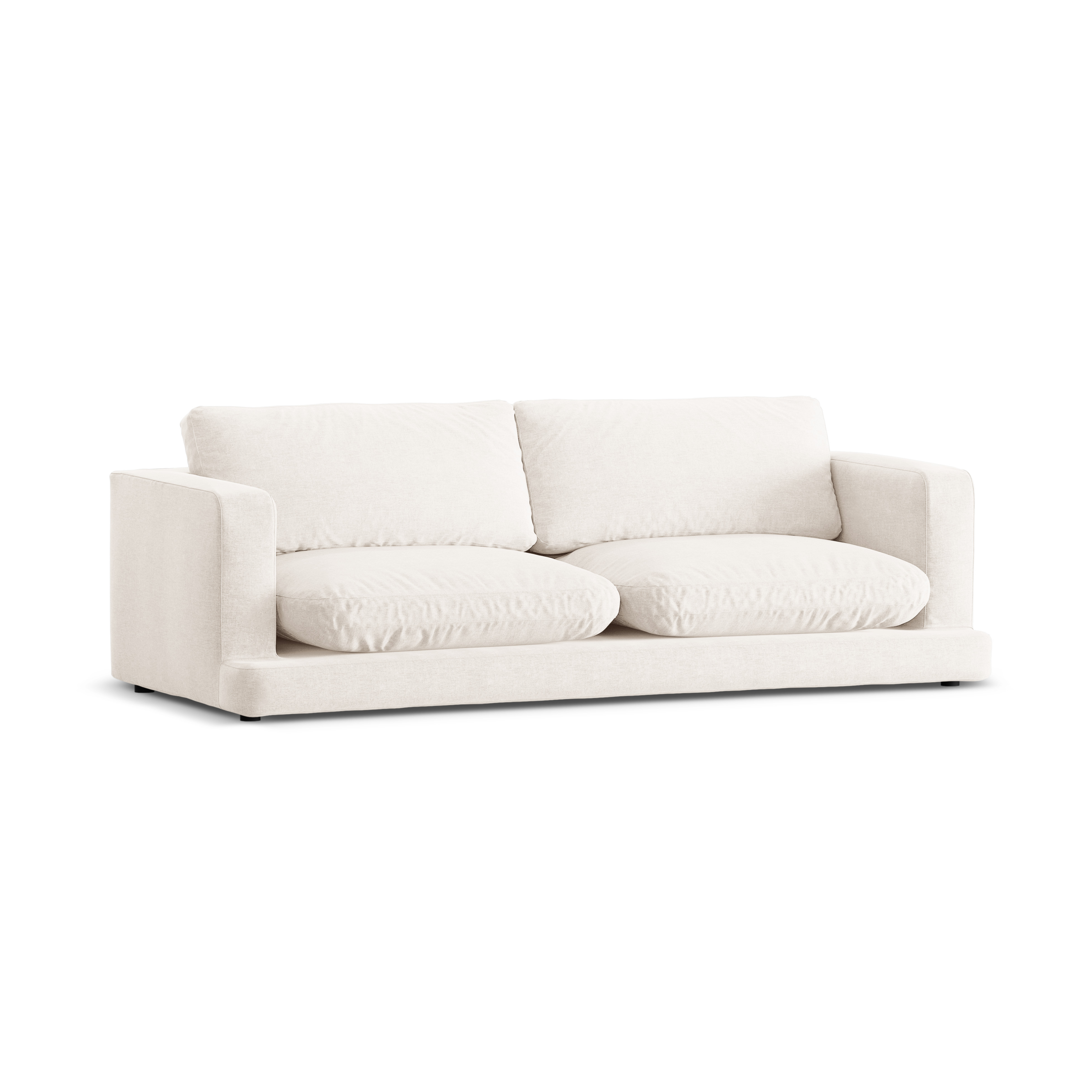 Sofa 3-Sitzer DAPHNE gebrochenes Weiß Chenille
