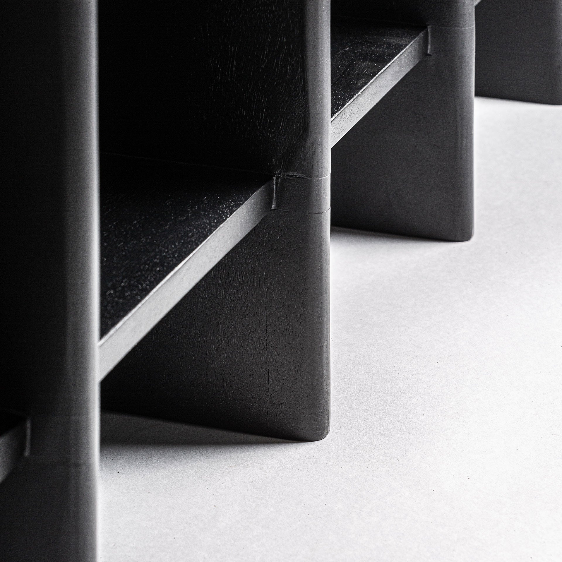 NARA Book Cabinet in Black Oak with Marble Top