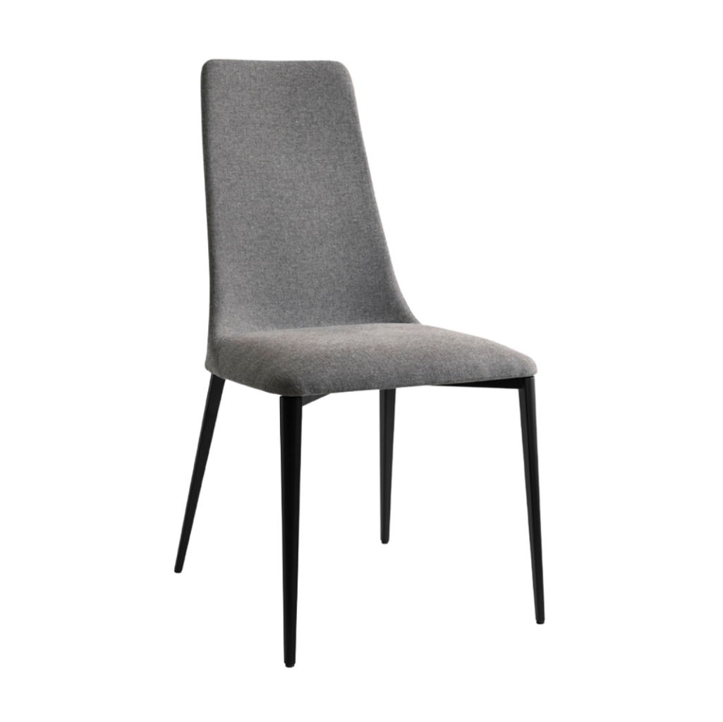 ETOILE upholstered chair with a black metal base