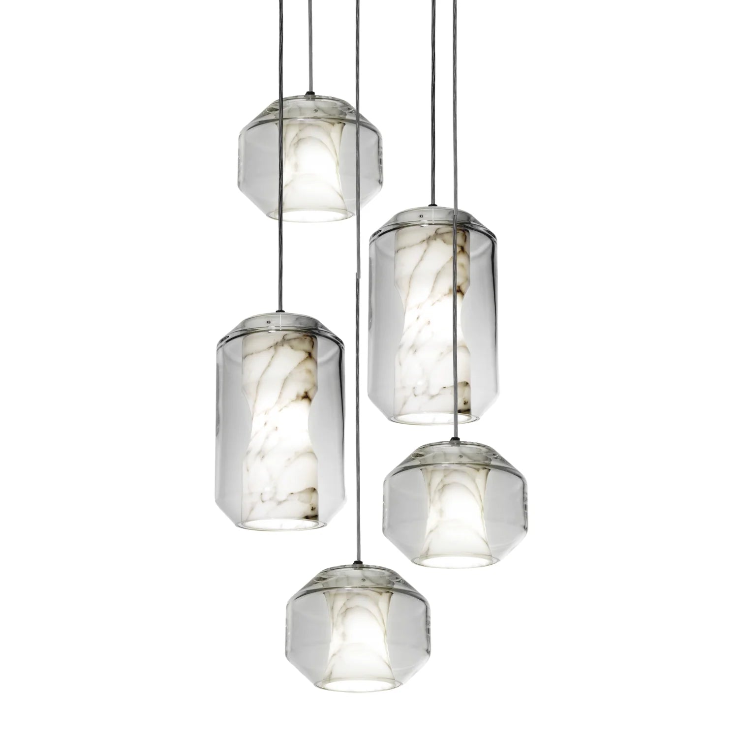 5-Point Pendant Lamp CHAMBER Marble