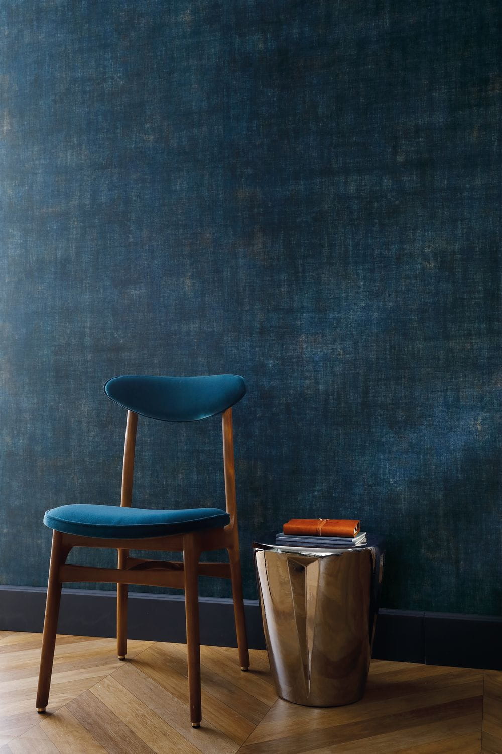 ISIS Canvas Effect Wallpaper - VERT D'EAU Muted Green with Blue