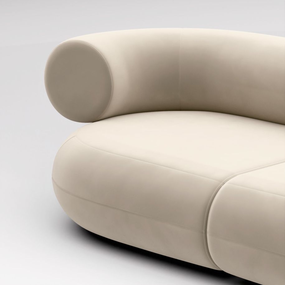 Modular sofa FAT - left -handed upholstered [Julia] [Amelia SPR]