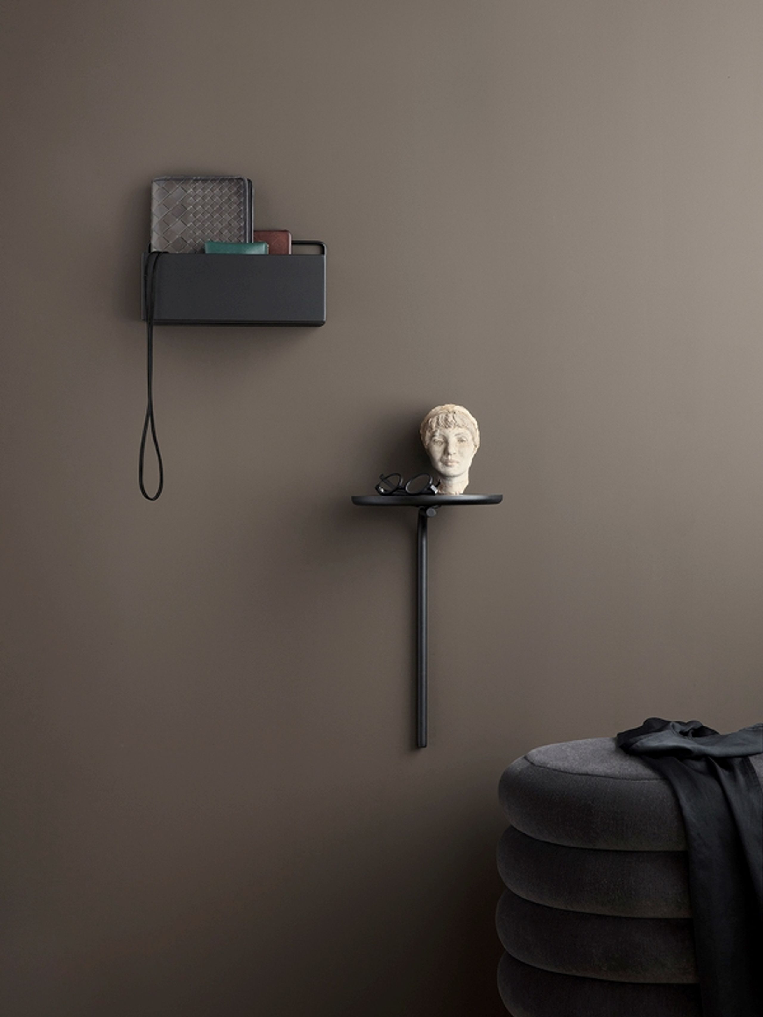 Hängender Pflanzkübel WALL RECTANGLE BOX schwarz 
