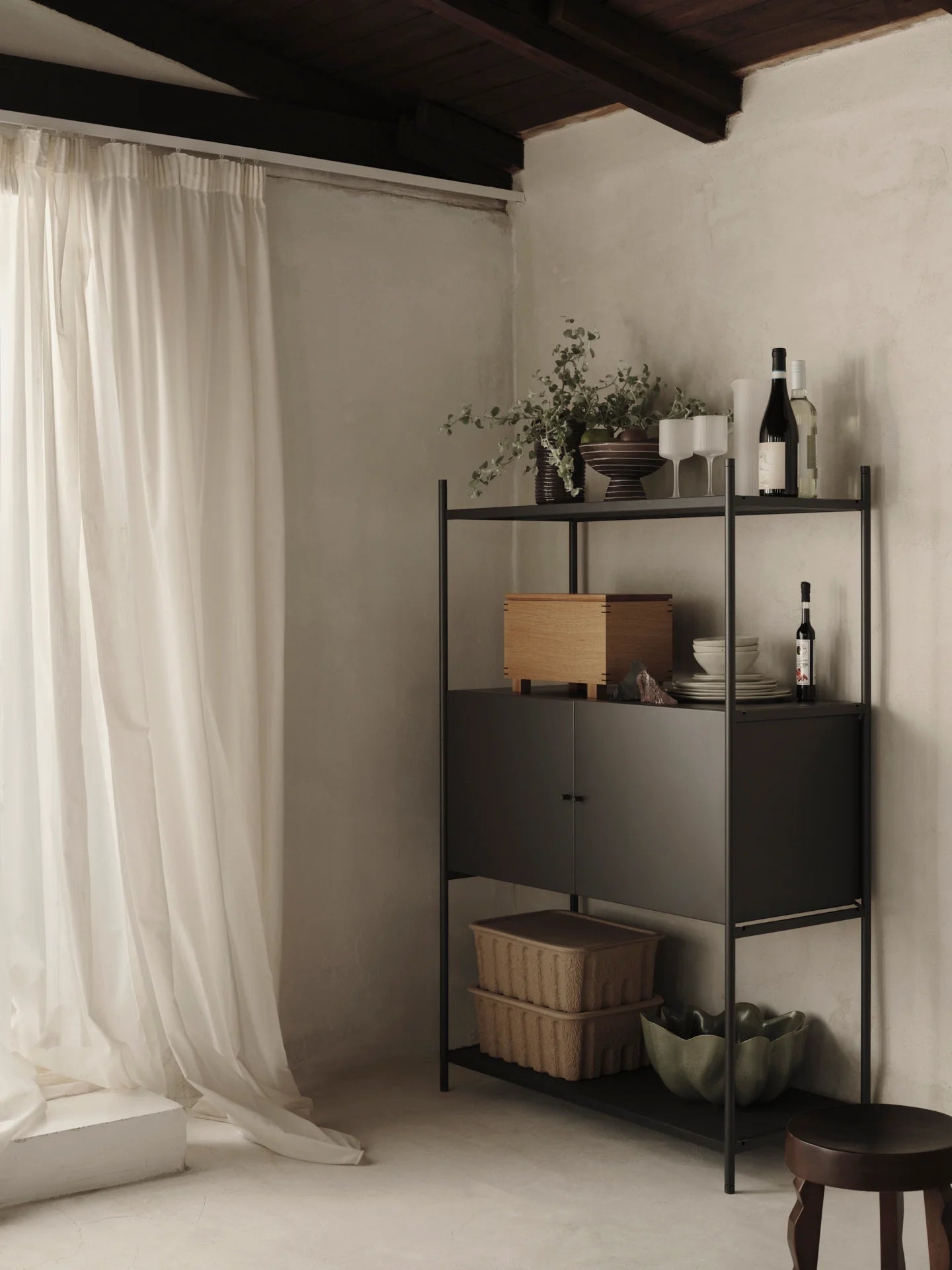 Modular cabinet Punctual light gray