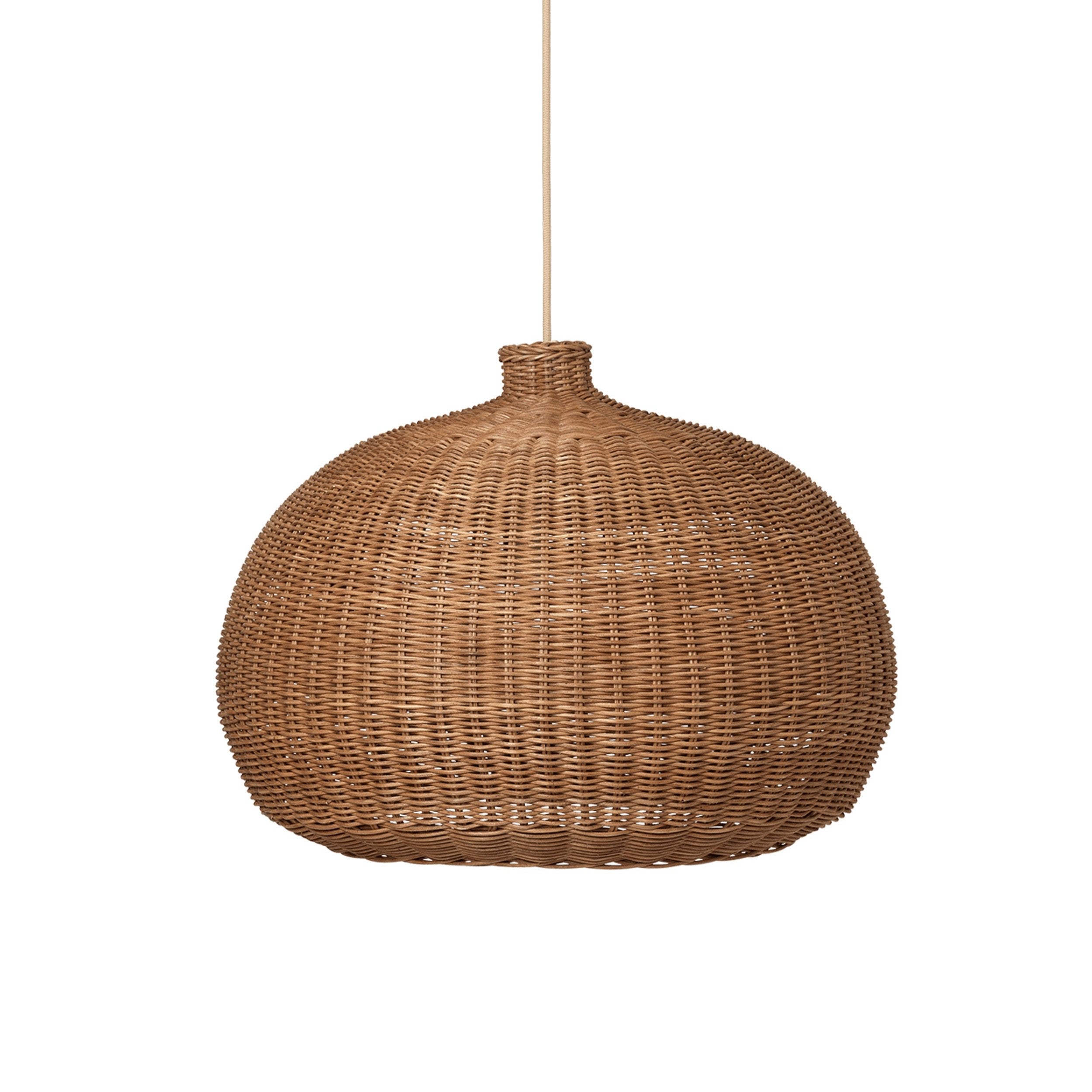 Braided Belly Rattan lampshade