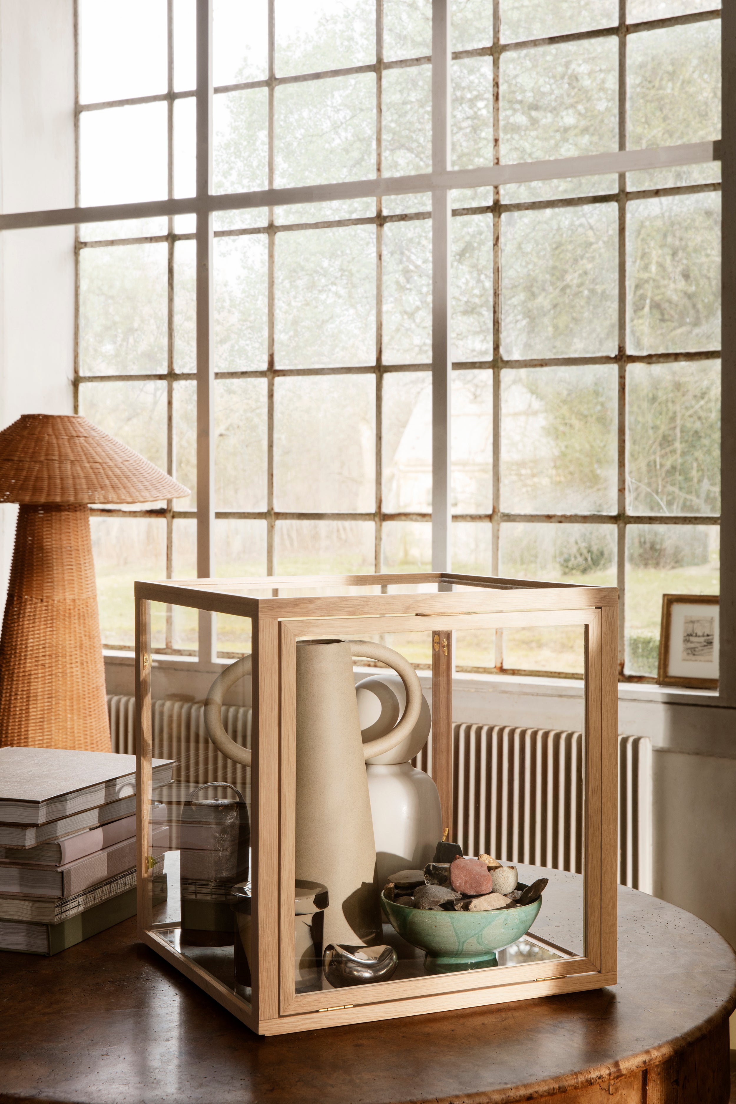 Dou Rattan floor lamp