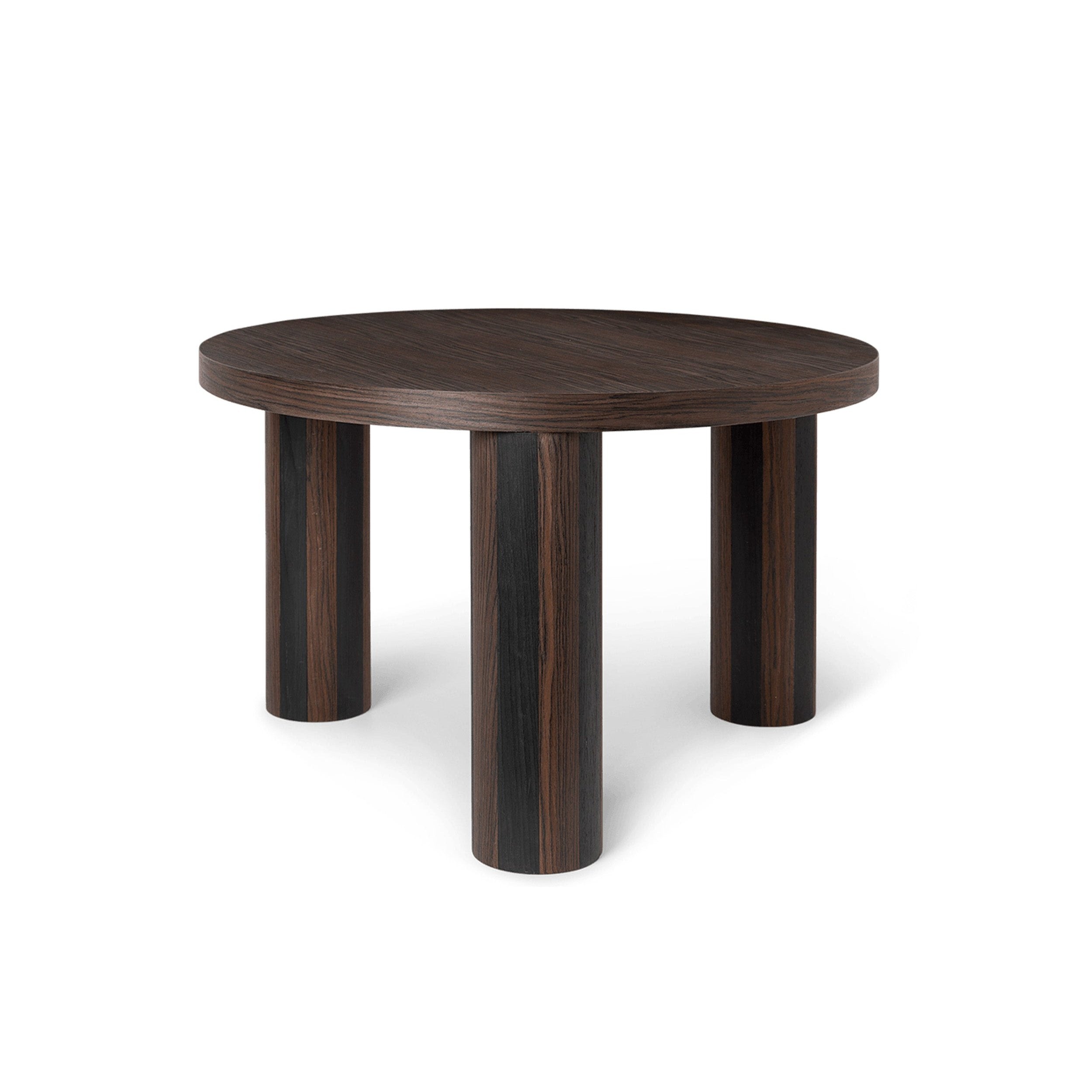 Side table Post dark brown oak veneer