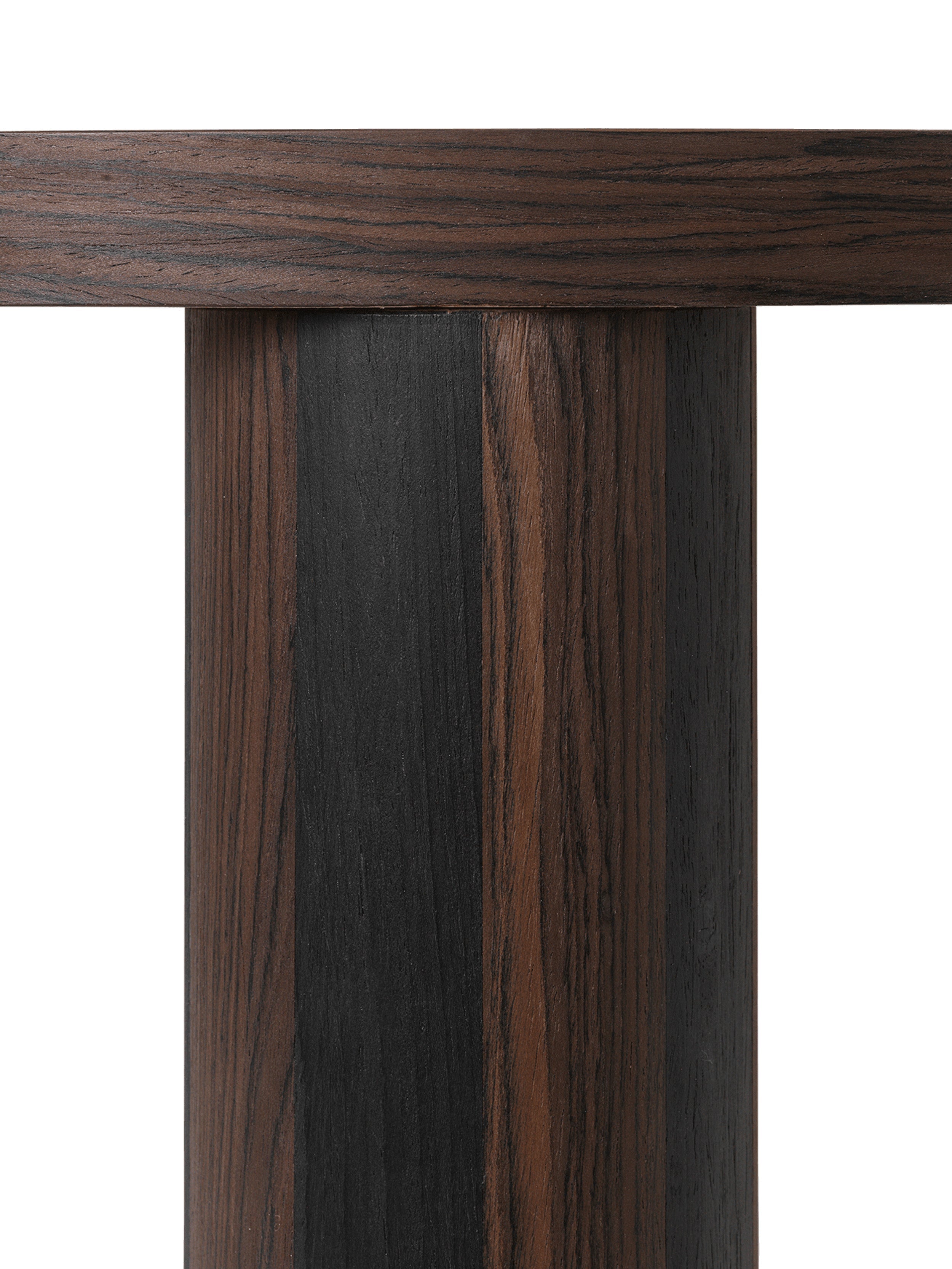 Side table Post dark brown oak veneer