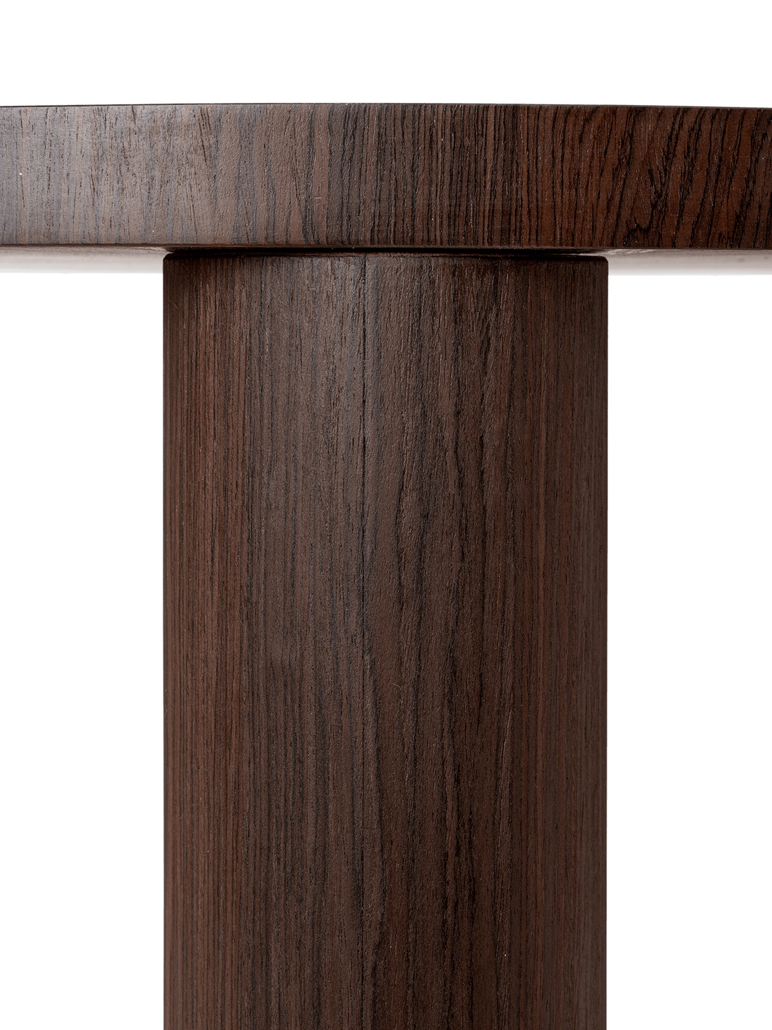 Side table Post dark brown oak veneer