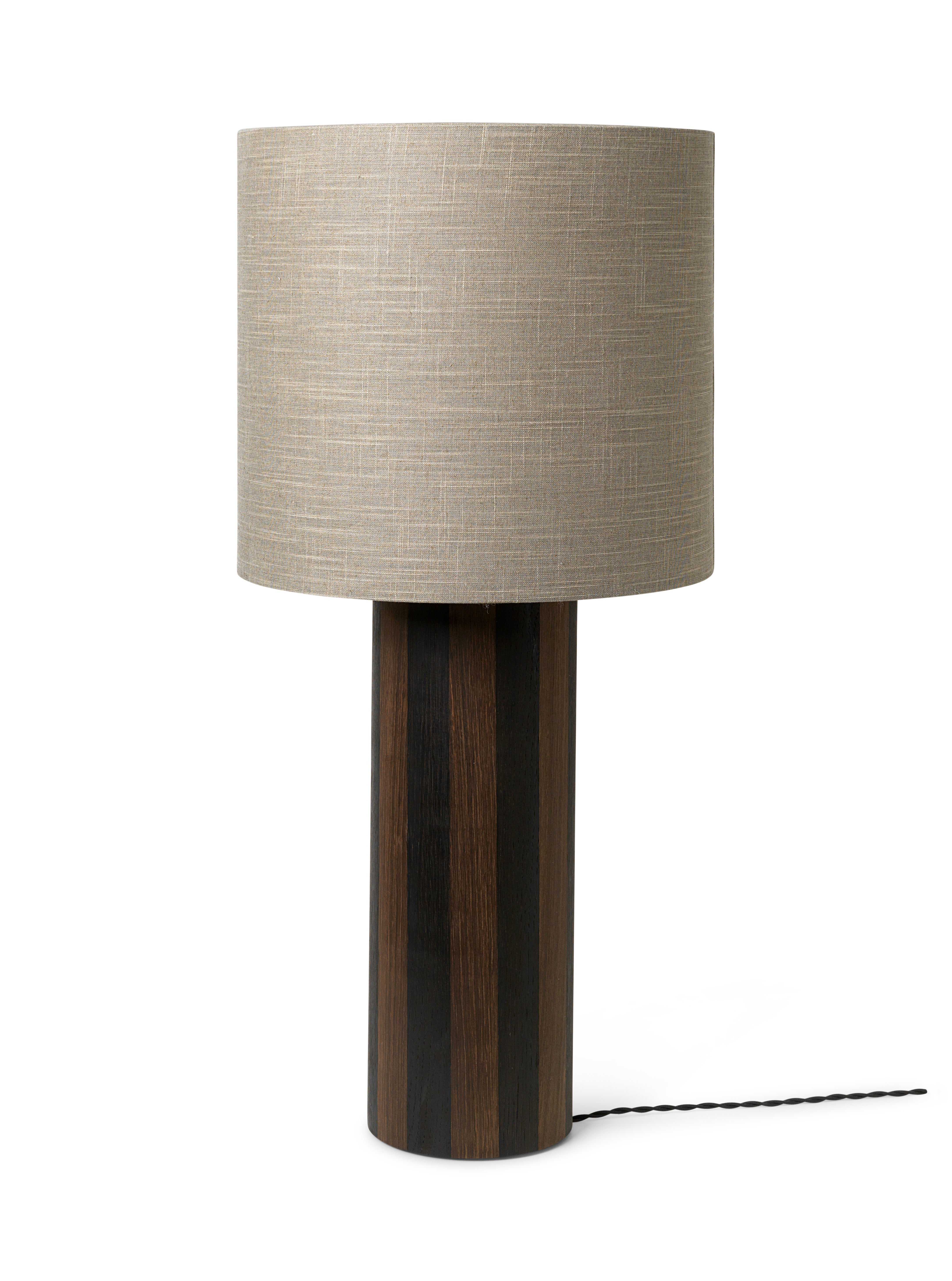 Basic floor lamp Post lines oak veneer