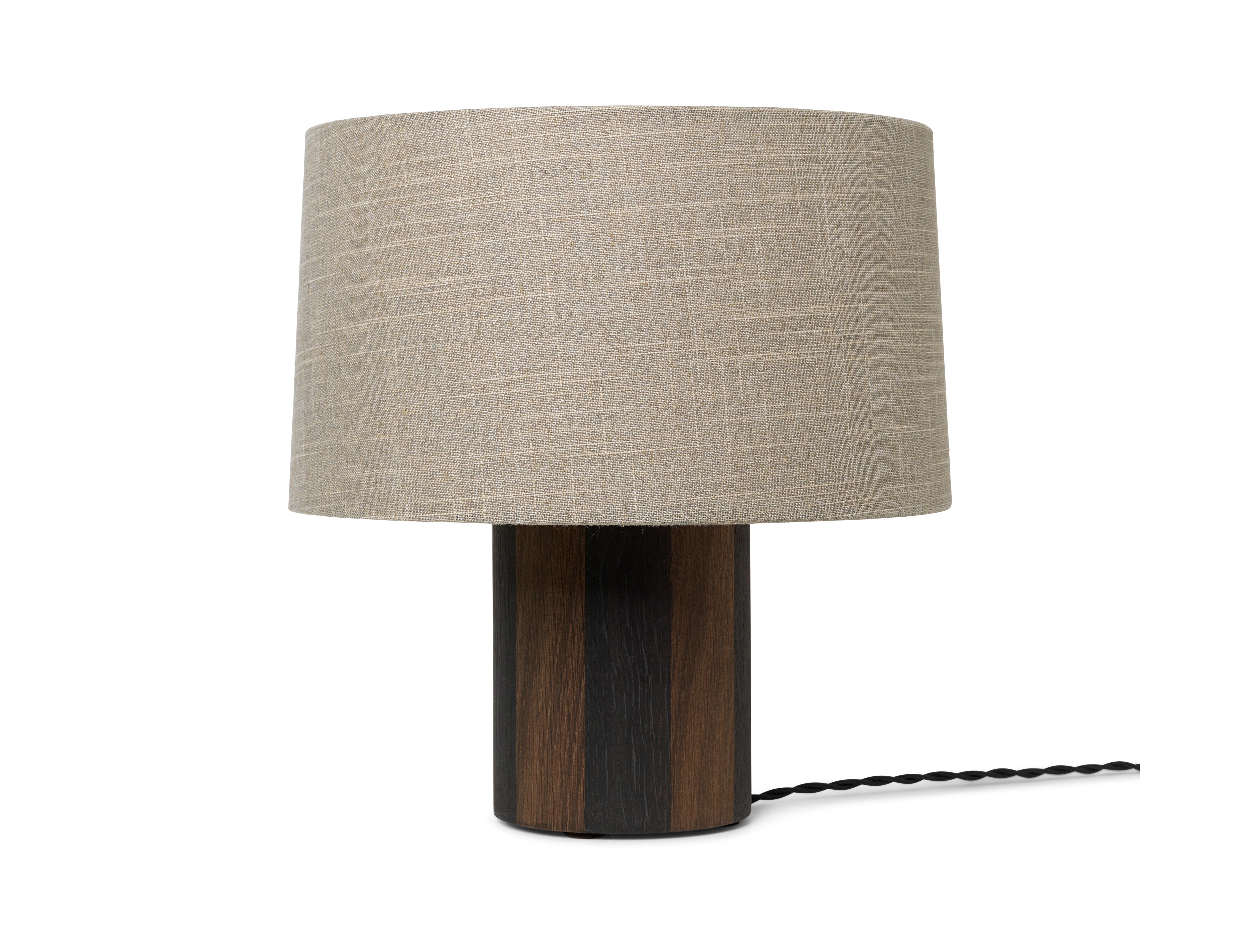 Table lamp base Post lines oak veneer