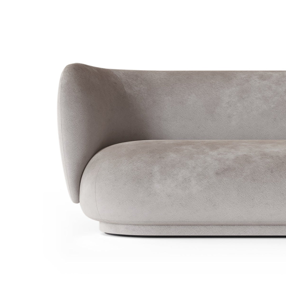 Rico Faded Velvet Gray Sofa