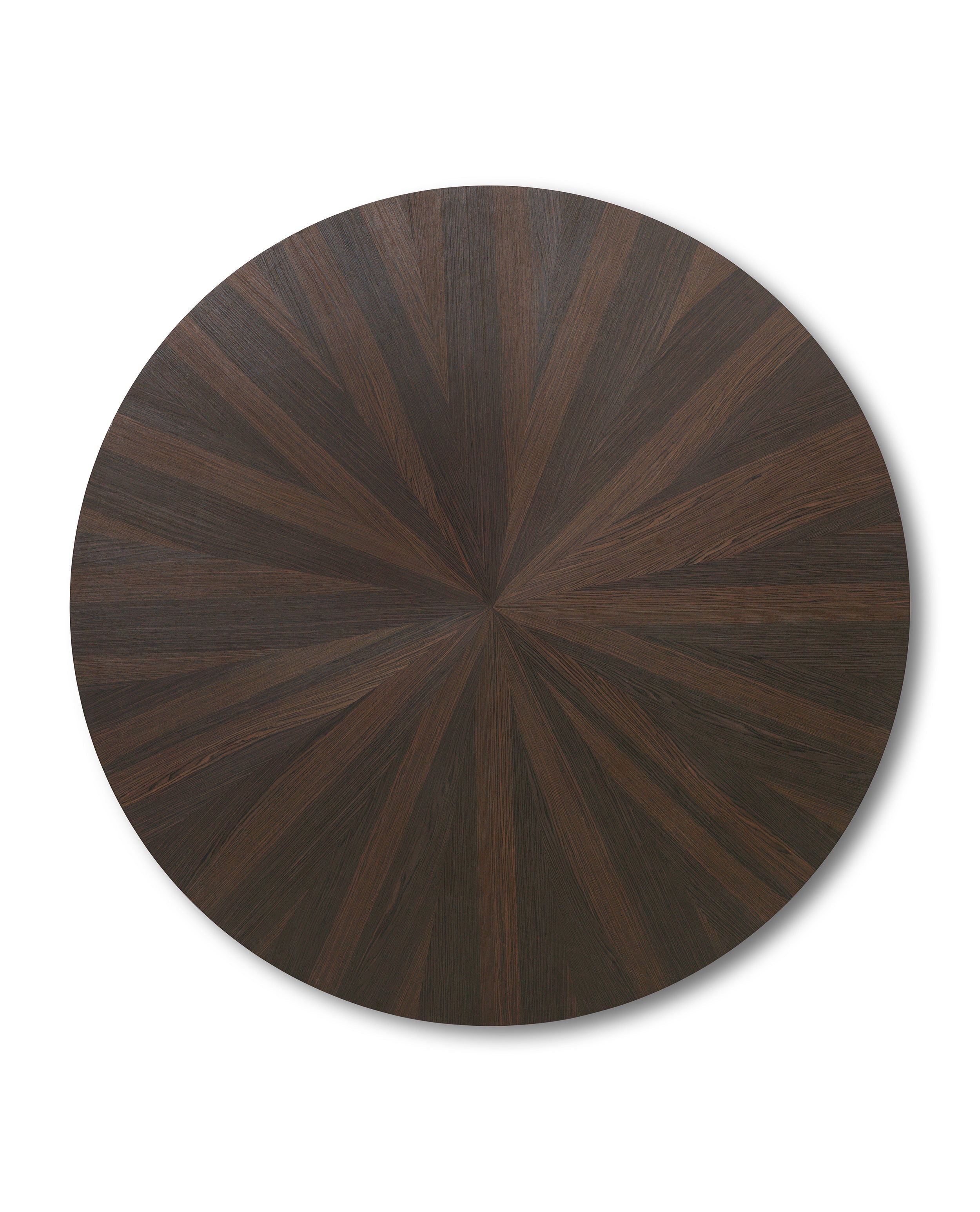 Round table Dark brown oak veneer