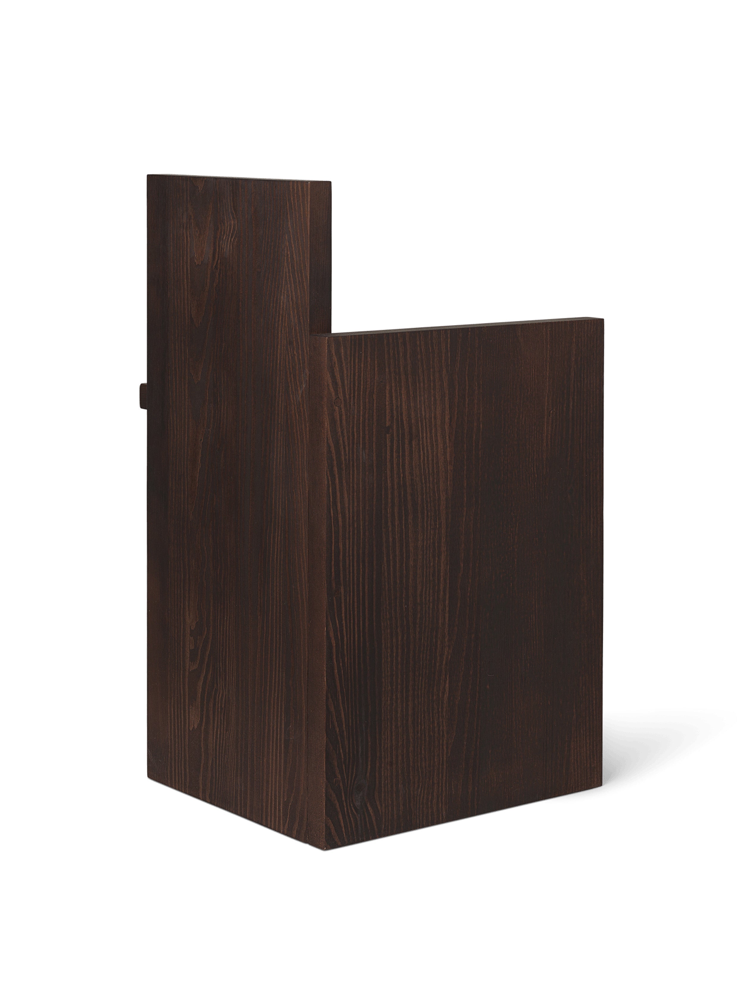 Side table Uta dark brown pine wood