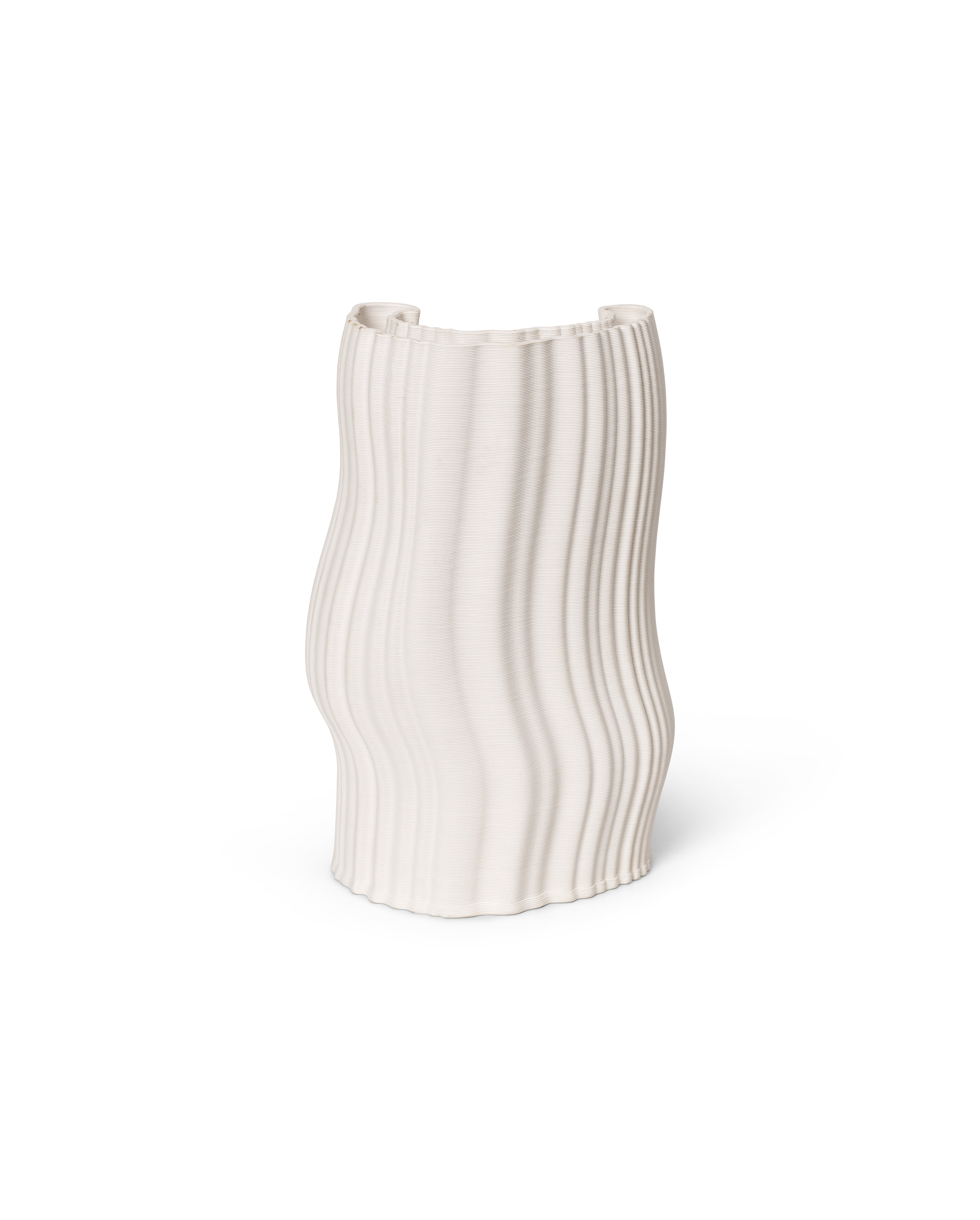 Vase moire broken white