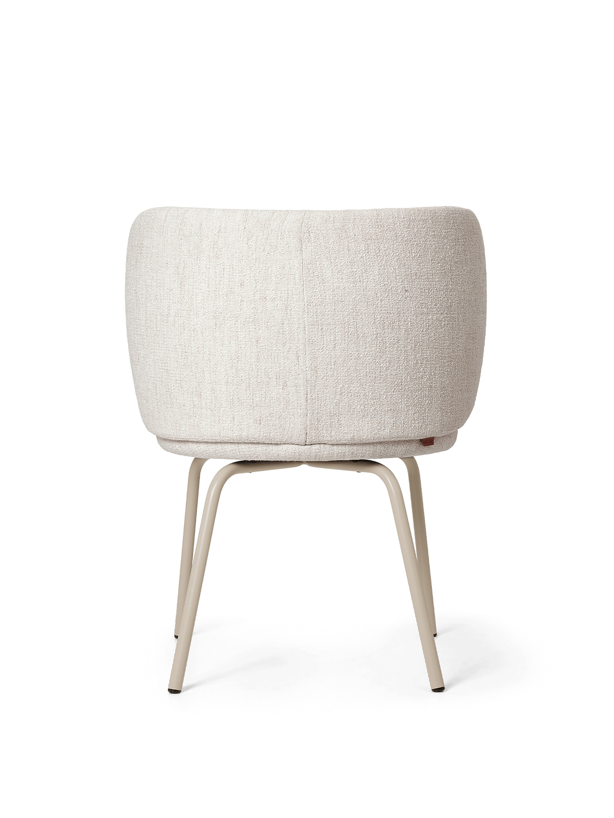 Chair with Rico Bouclé armrests Broken white with a beige base