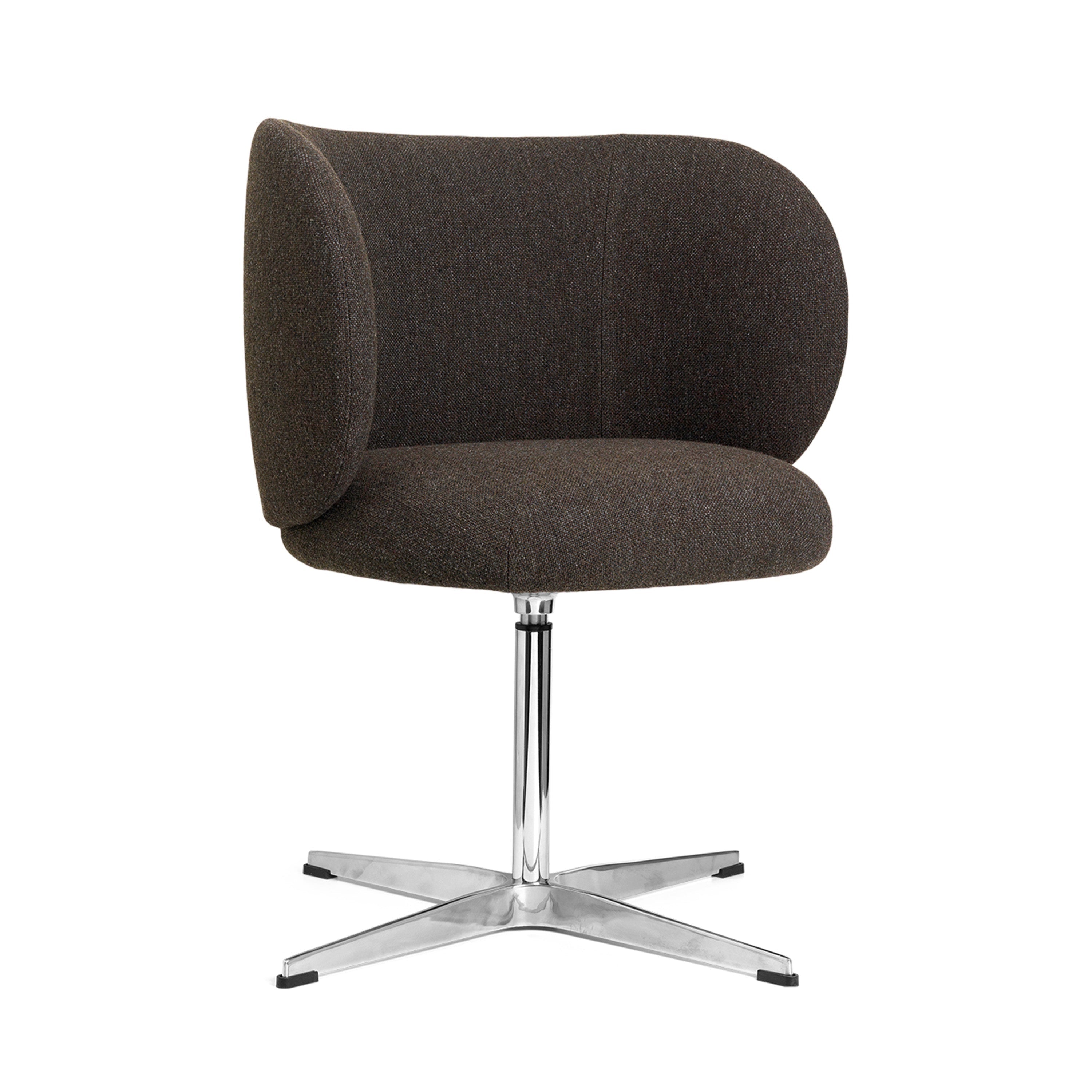 Rotary chair with Rico Hallingdal dark brown armrests