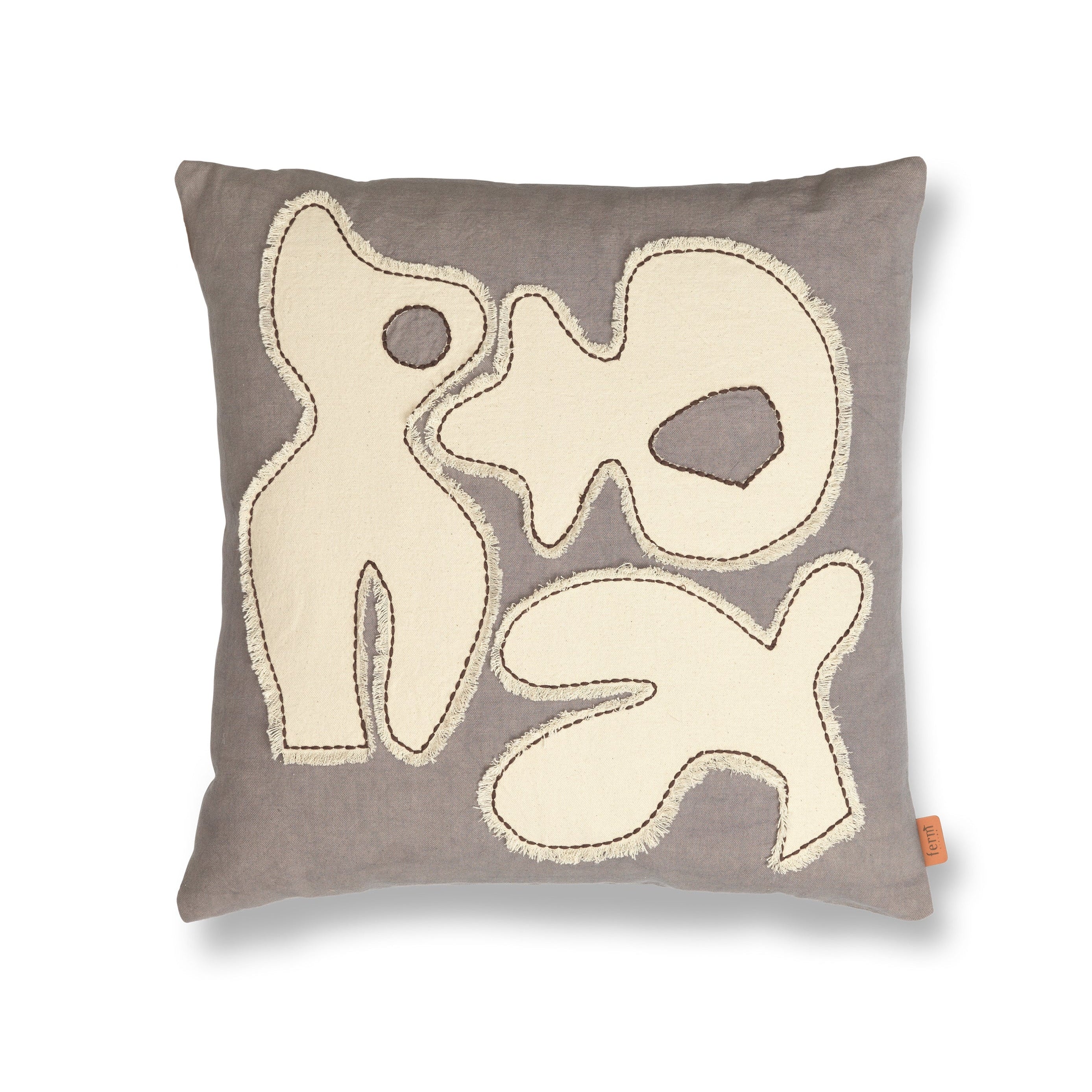 FIGURE Pillow Gray with Off-White