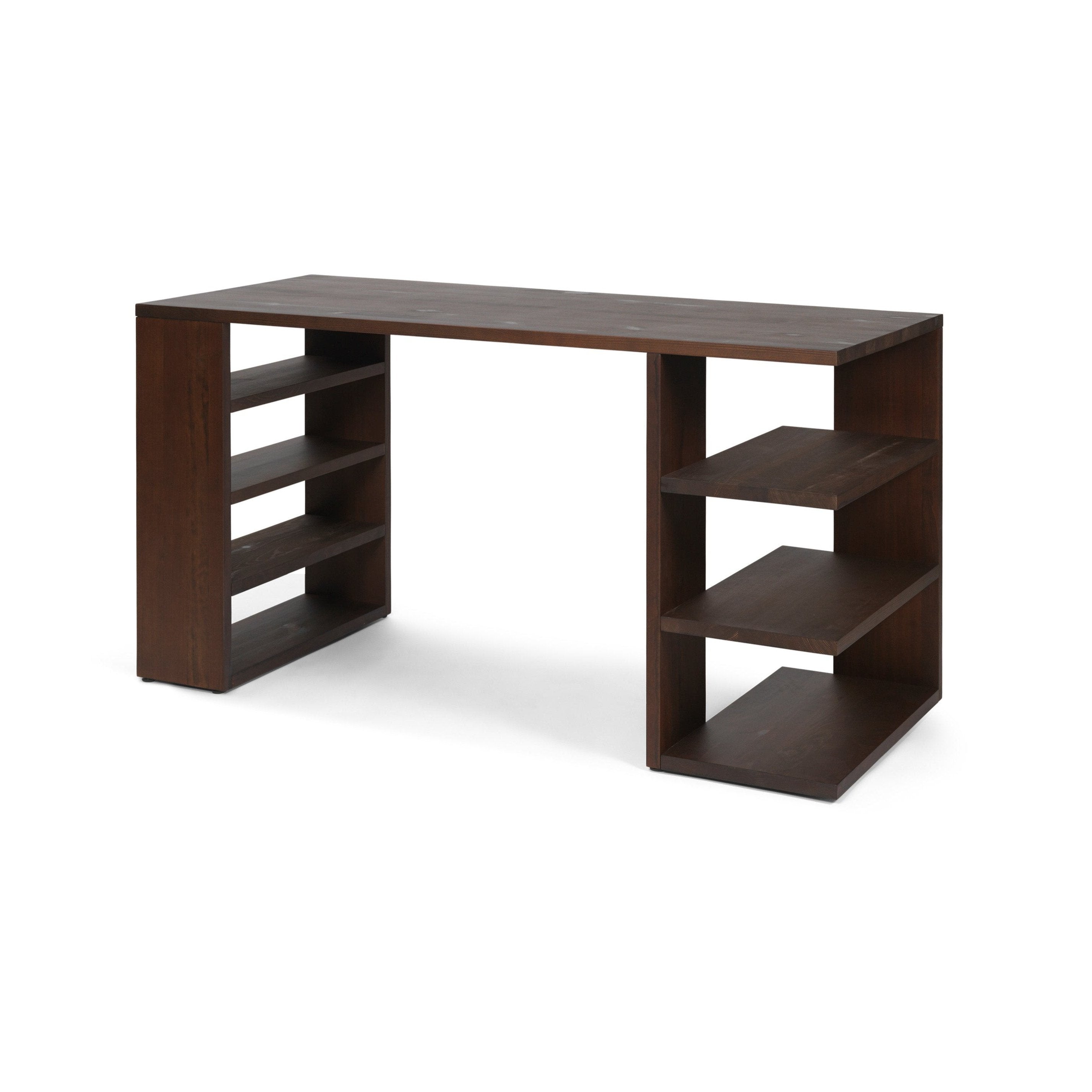 Edre desk dark brown pine wood