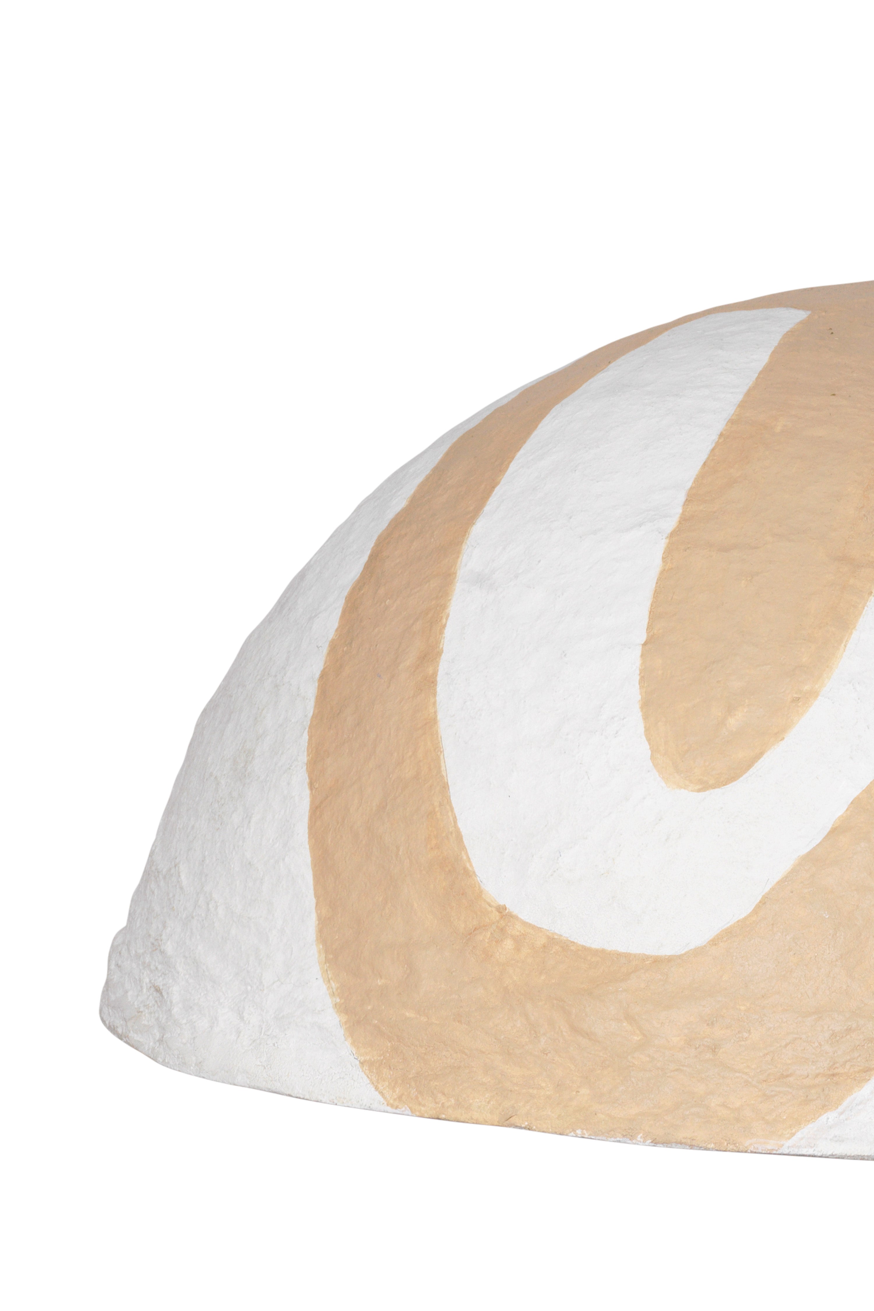 Half Dome-Cave lampshade beige with white