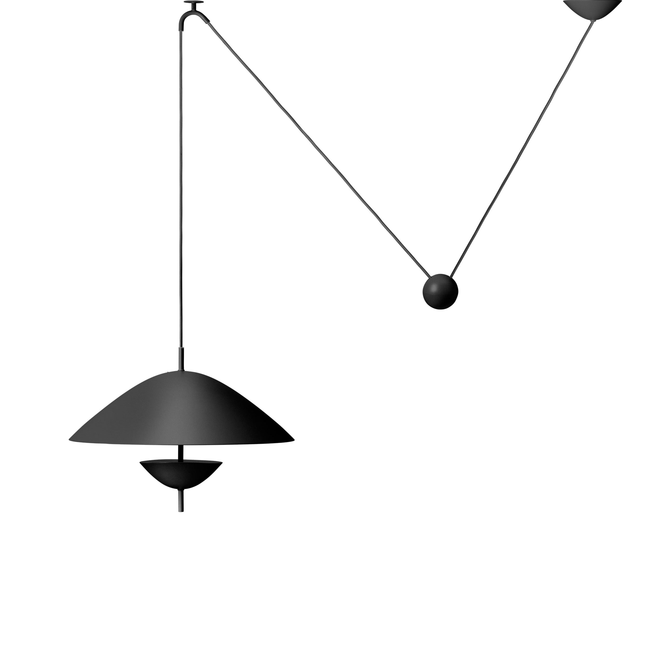 Black ice hanging lamp