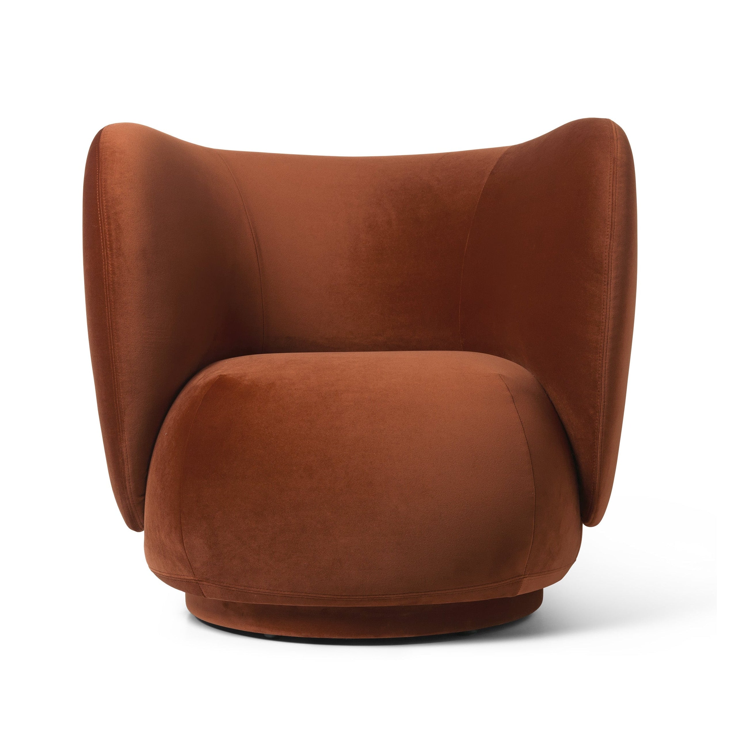 RICO LOUNGE Armchair Rich Velvet rust