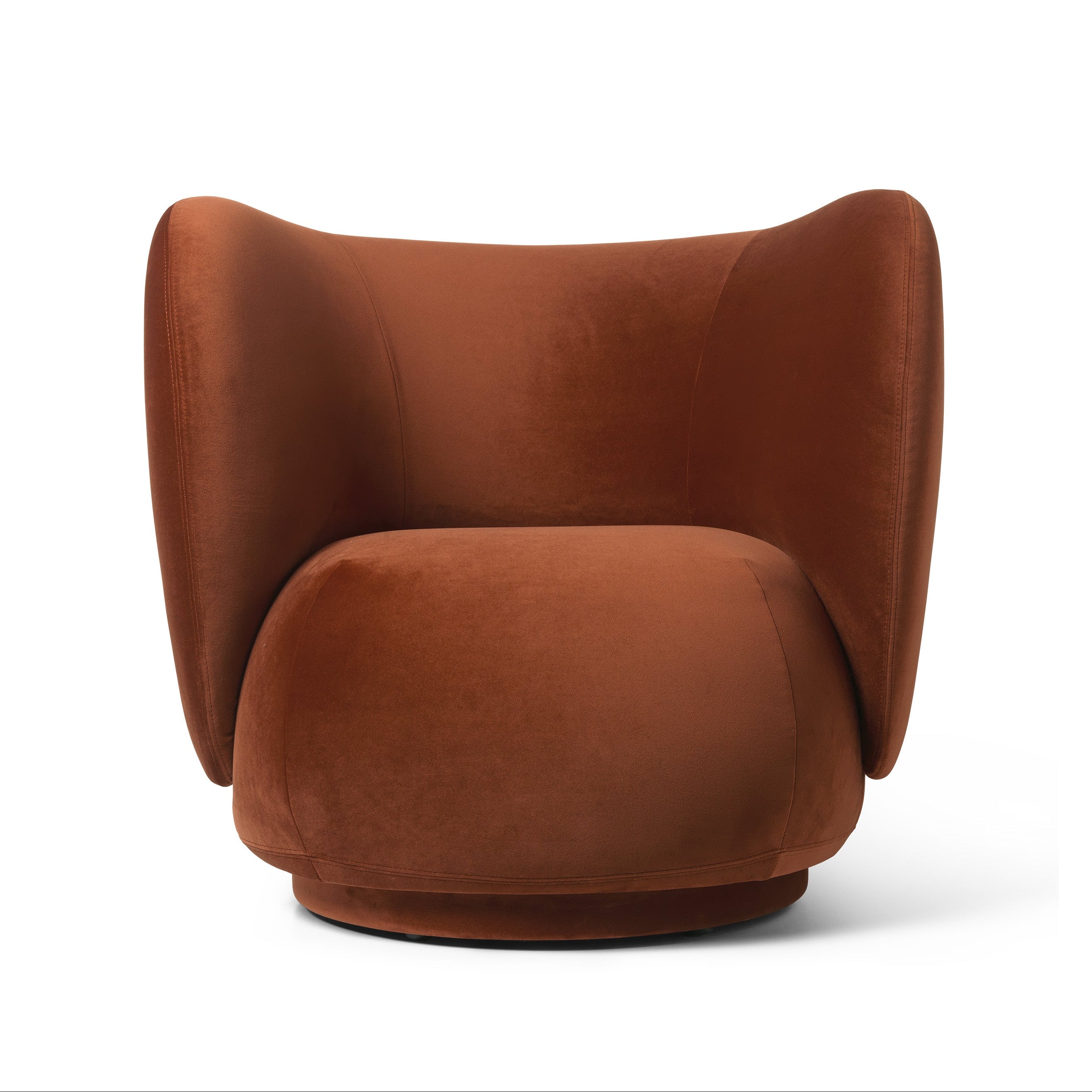 RICO LOUNGE Armchair Rich Velvet rust