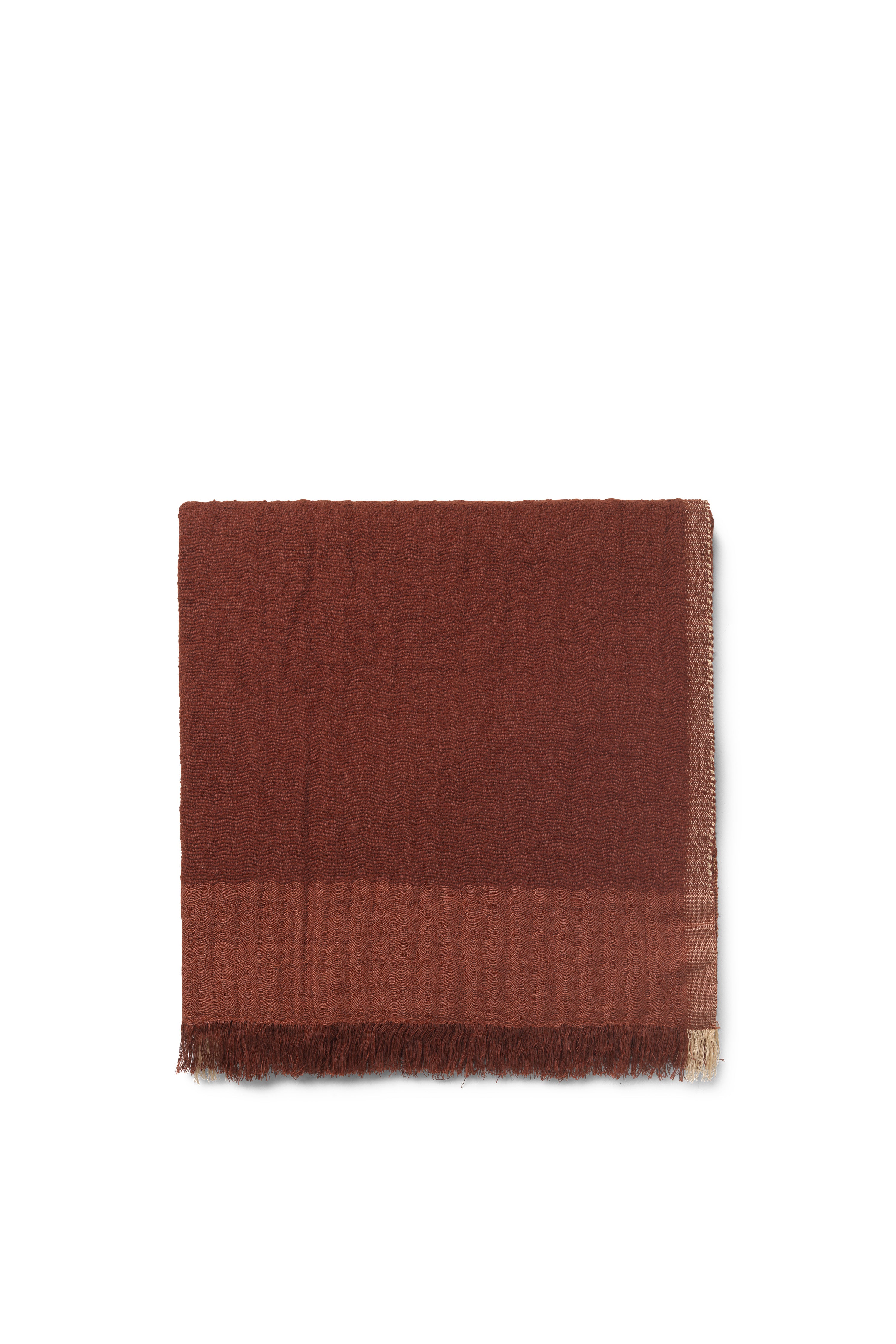 Tagesdecke WEAVER bordeaux mit braunem
