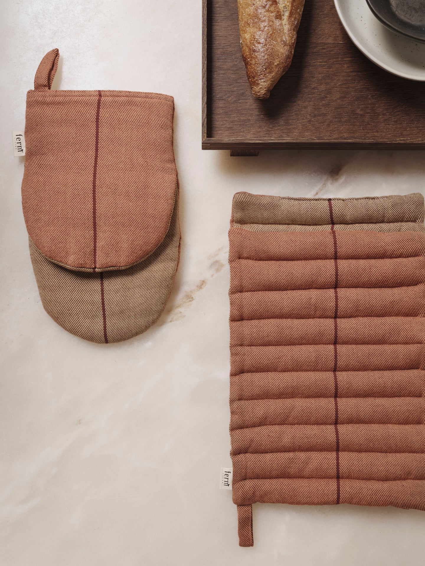 Tablett Bon Holz geräucherte Eiche