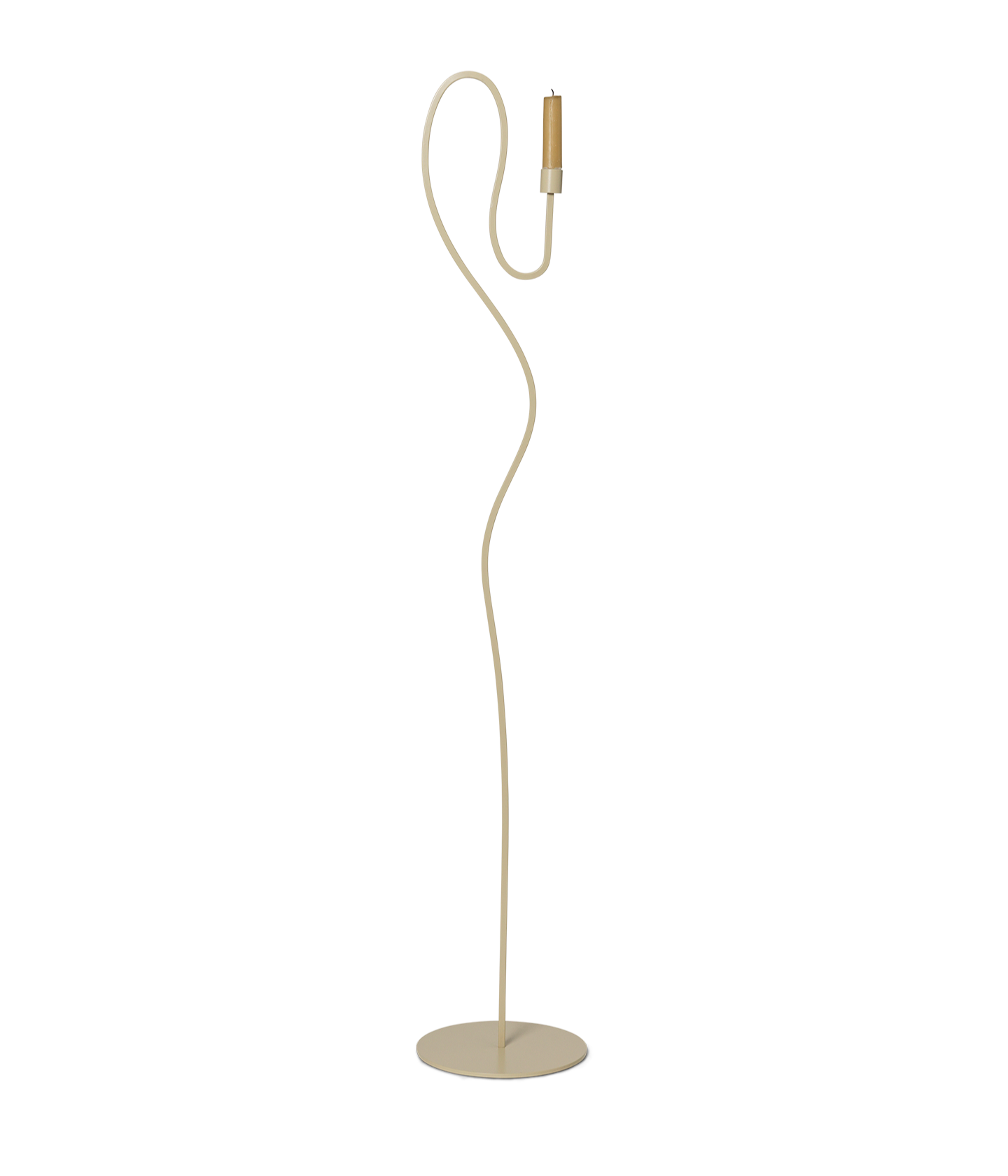 Valse beige floor candlestick