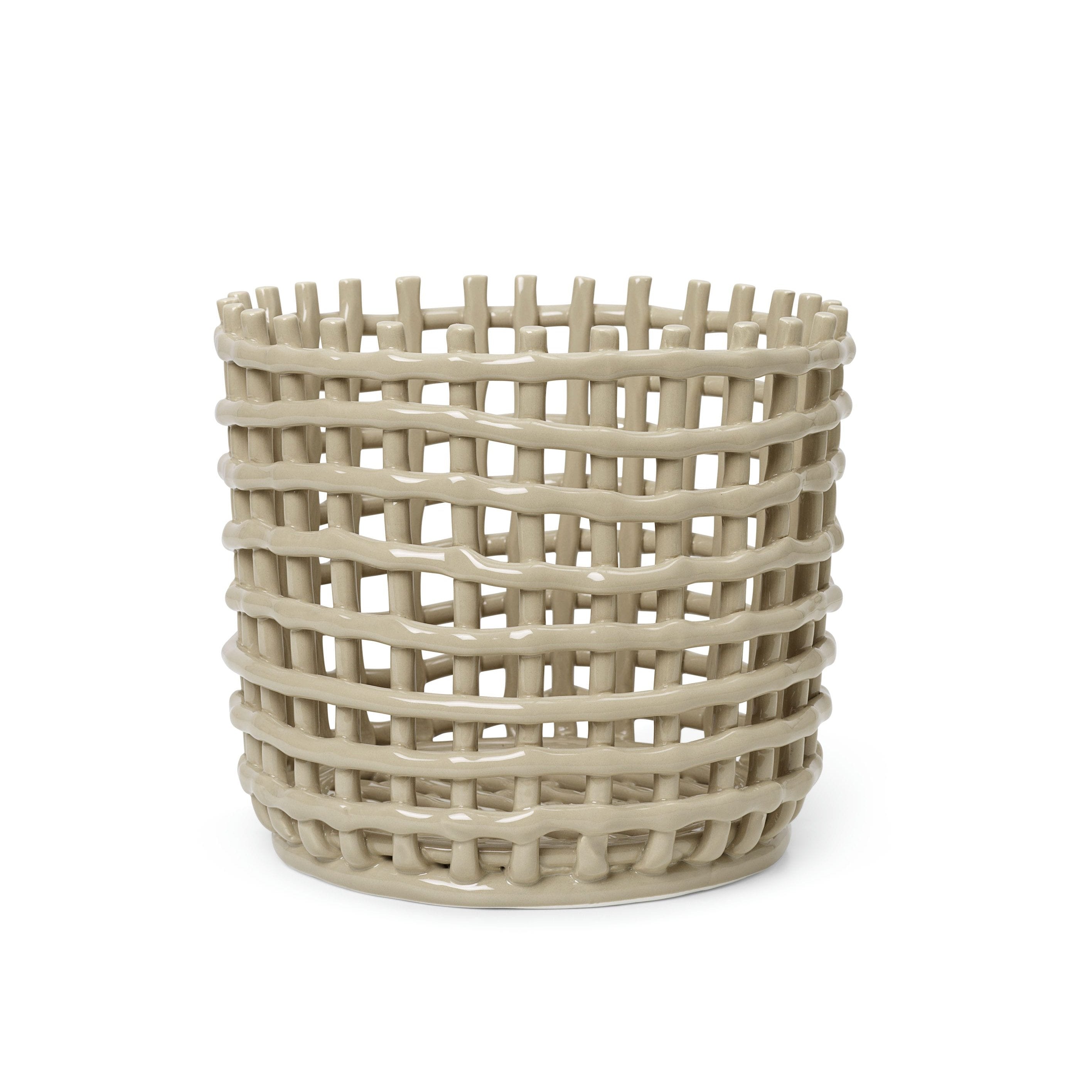 Ceramic basket Basket beige