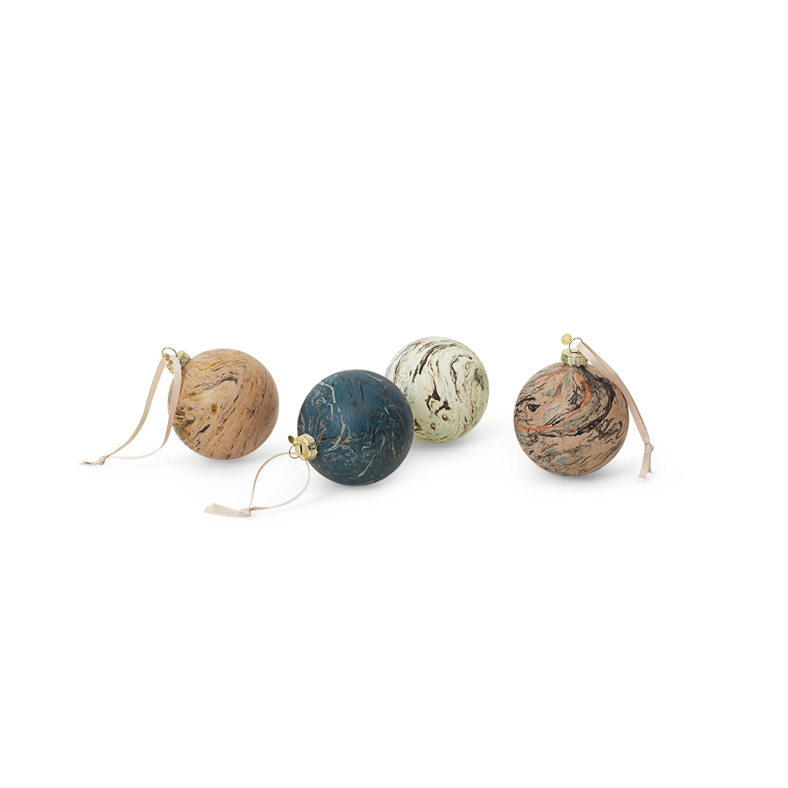 Farbe Marmor Baubles Set