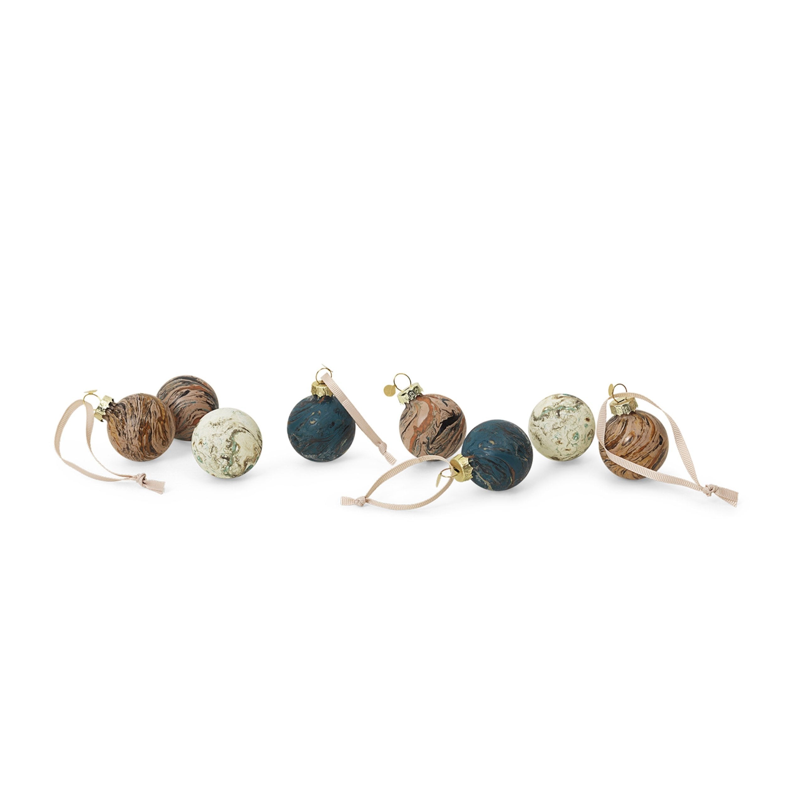 Farbe Marmor Baubles Set