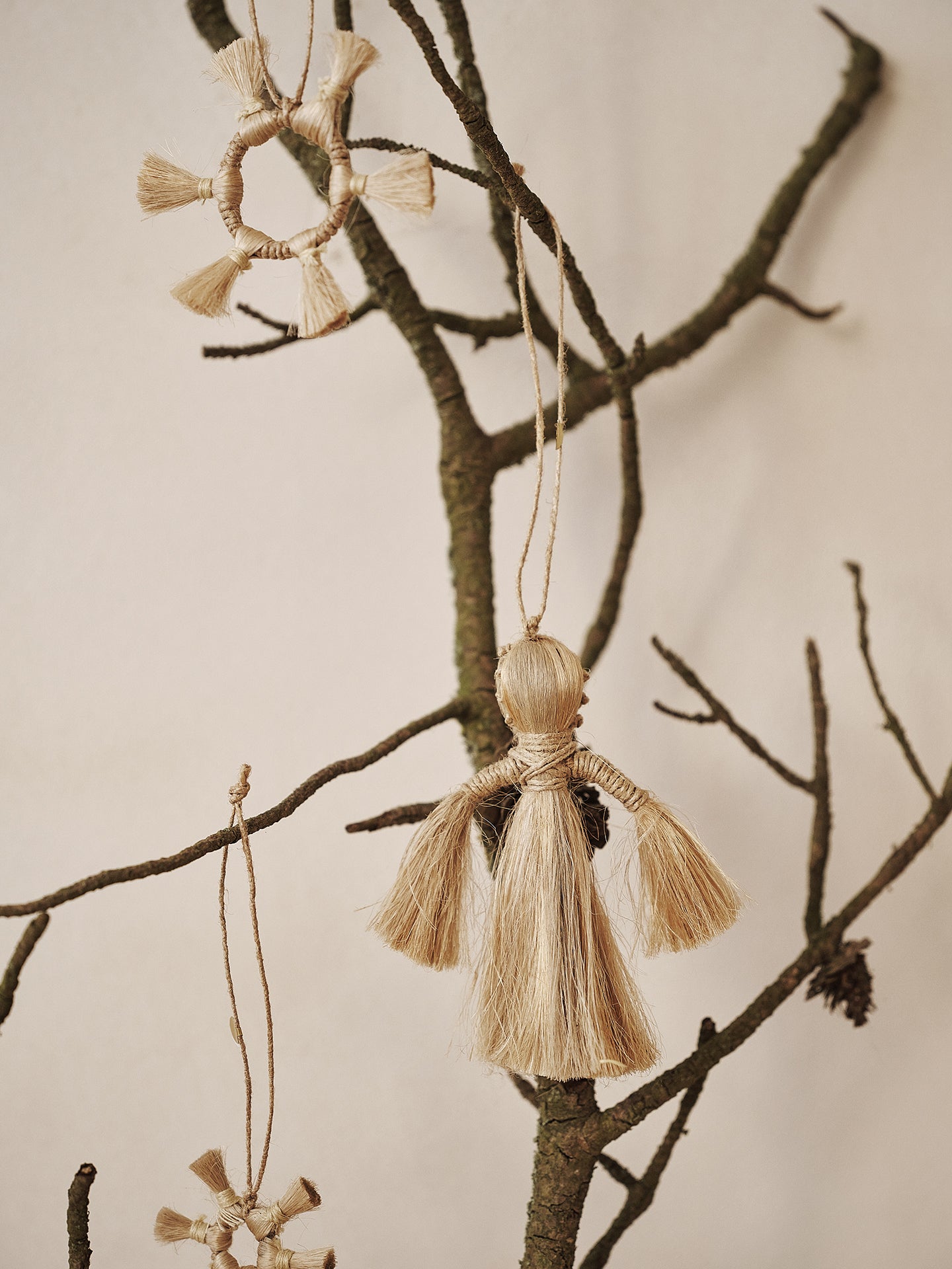 JUTE STARS jute Christmas decoration set