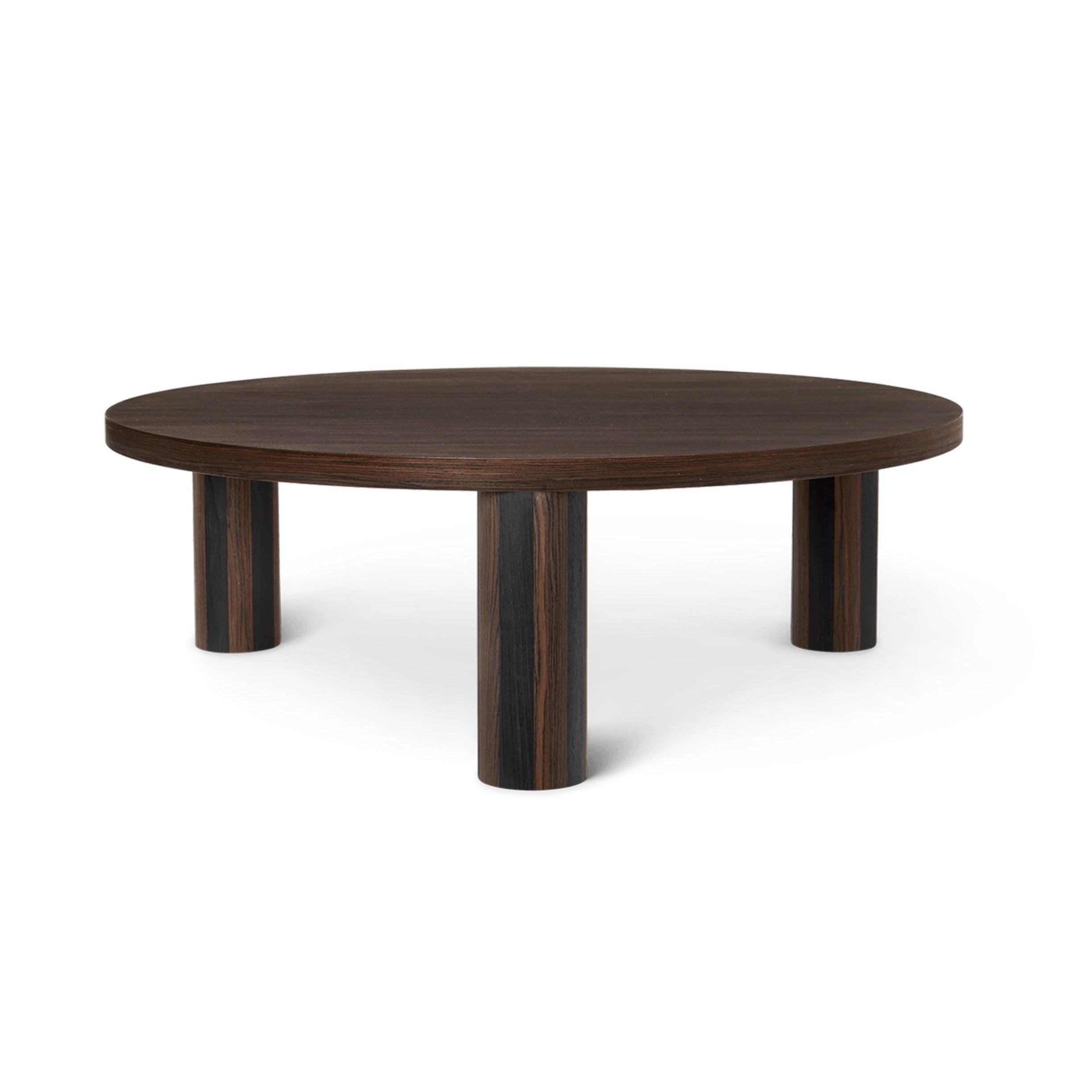 Coffee table Post dark brown oak veneer